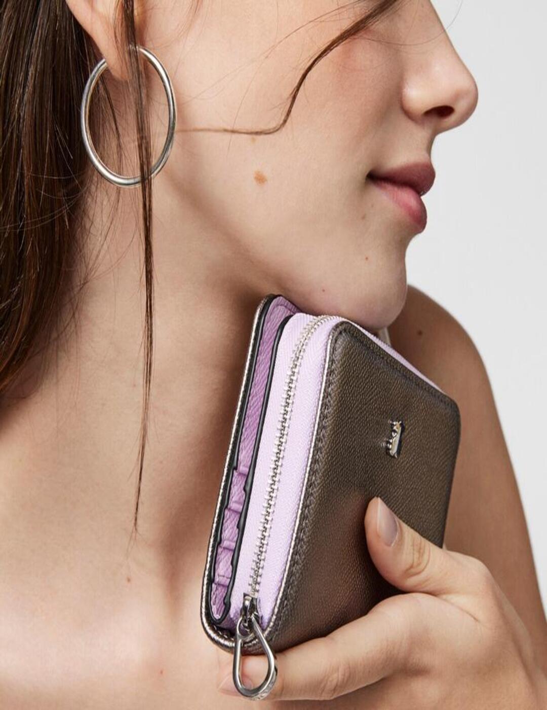 Billetera Tous Pequeña New Dubai Saffiano Plata