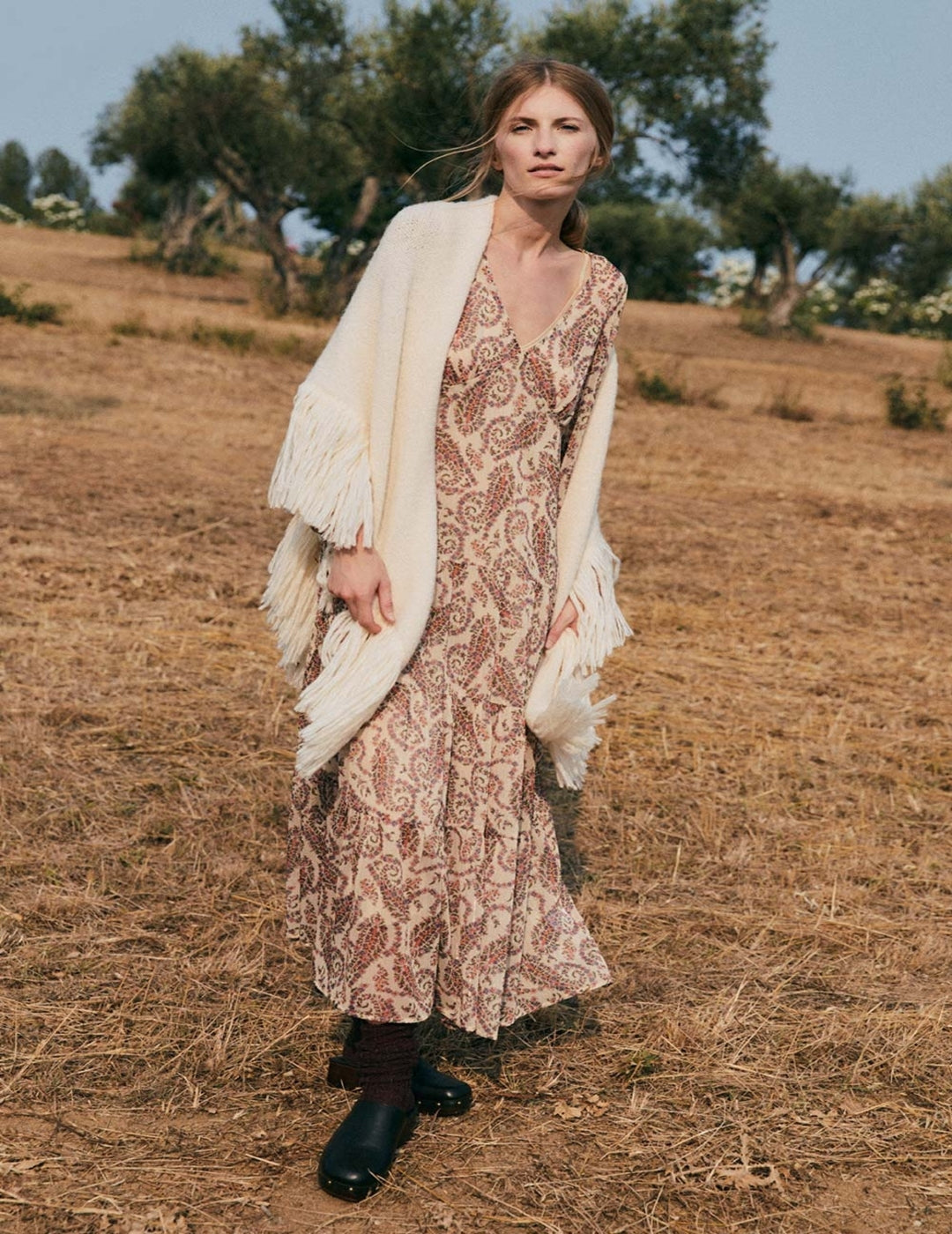 Vestido eseOese Largo Dalia Beige