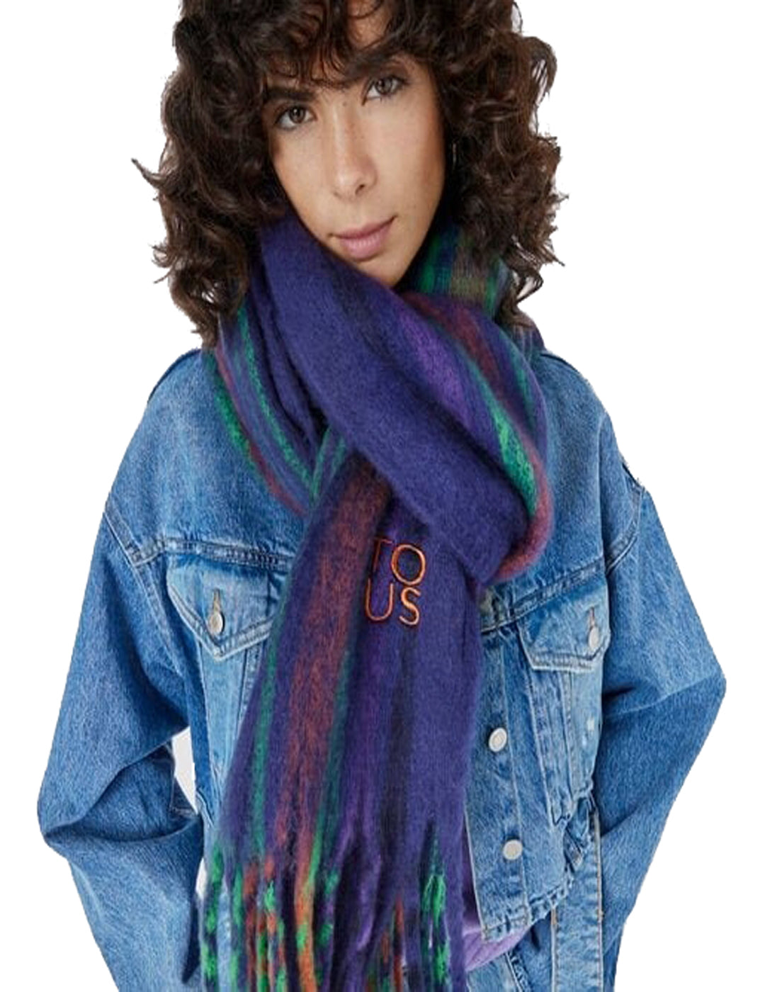 Bufanda Tous Olympe Check Morado