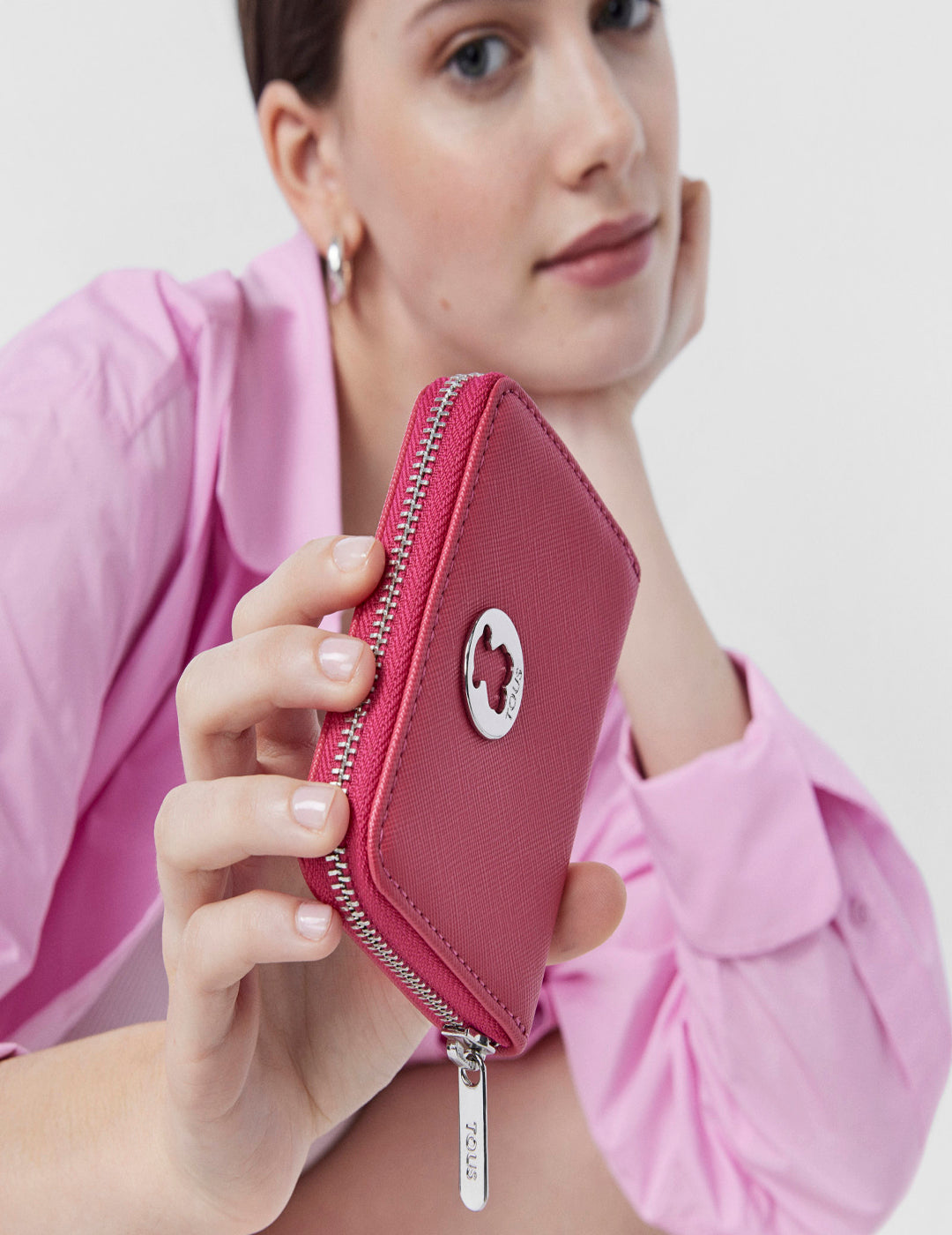 Monedero Tous Dubai Saffiano Fucsia