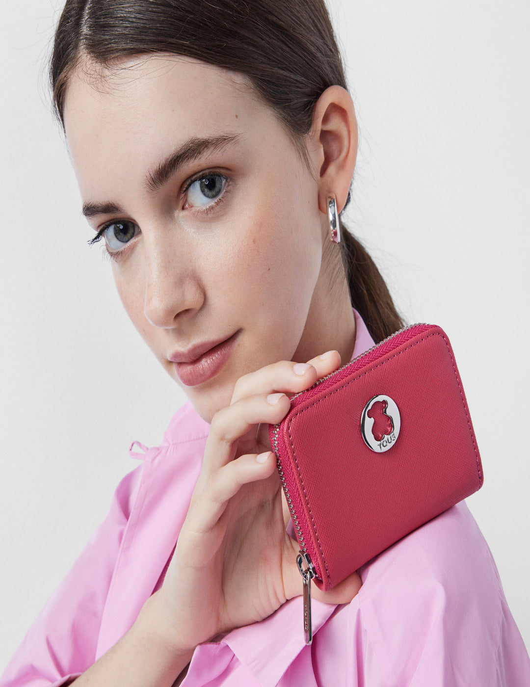 Monedero Tous Dubai Saffiano Fucsia