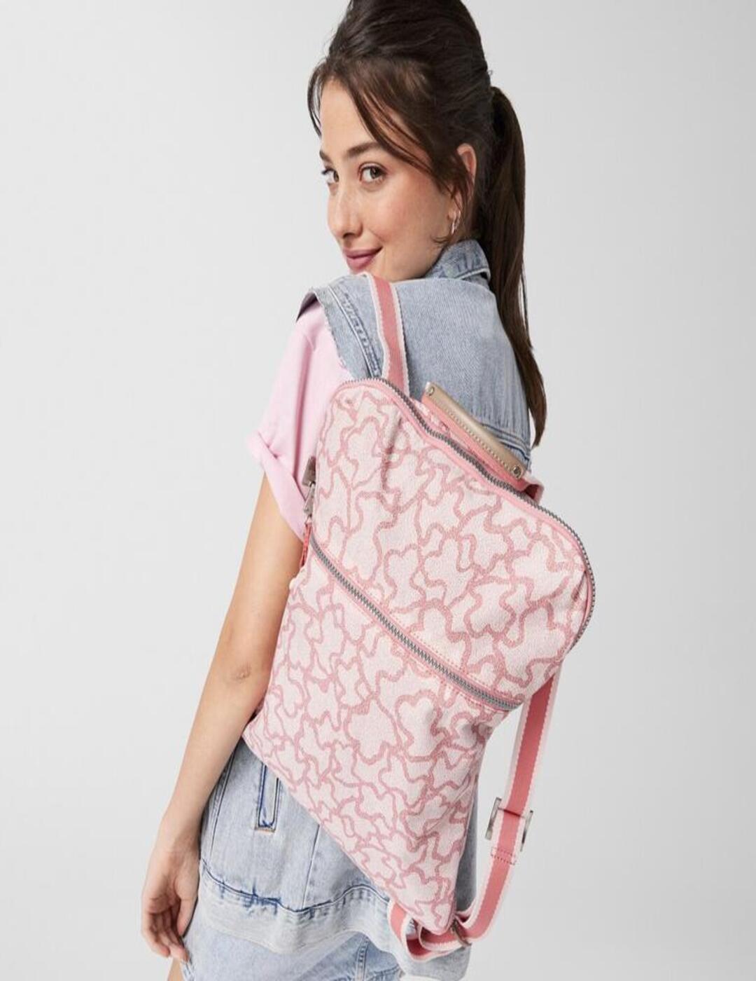 Mochila Tous Kaos New de Nylon en color rosa