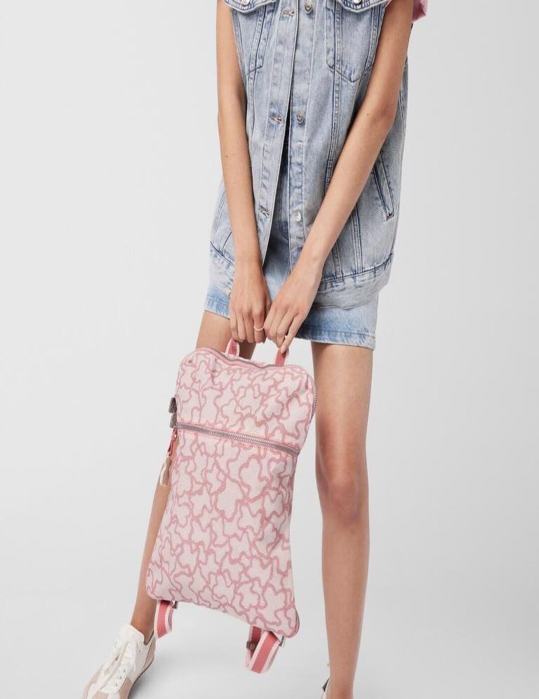 Mochila Tous Kaos New de Nylon en color rosa