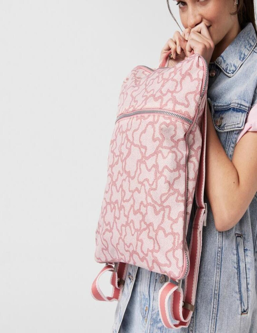 Mochila Tous Kaos New de Nylon en color rosa