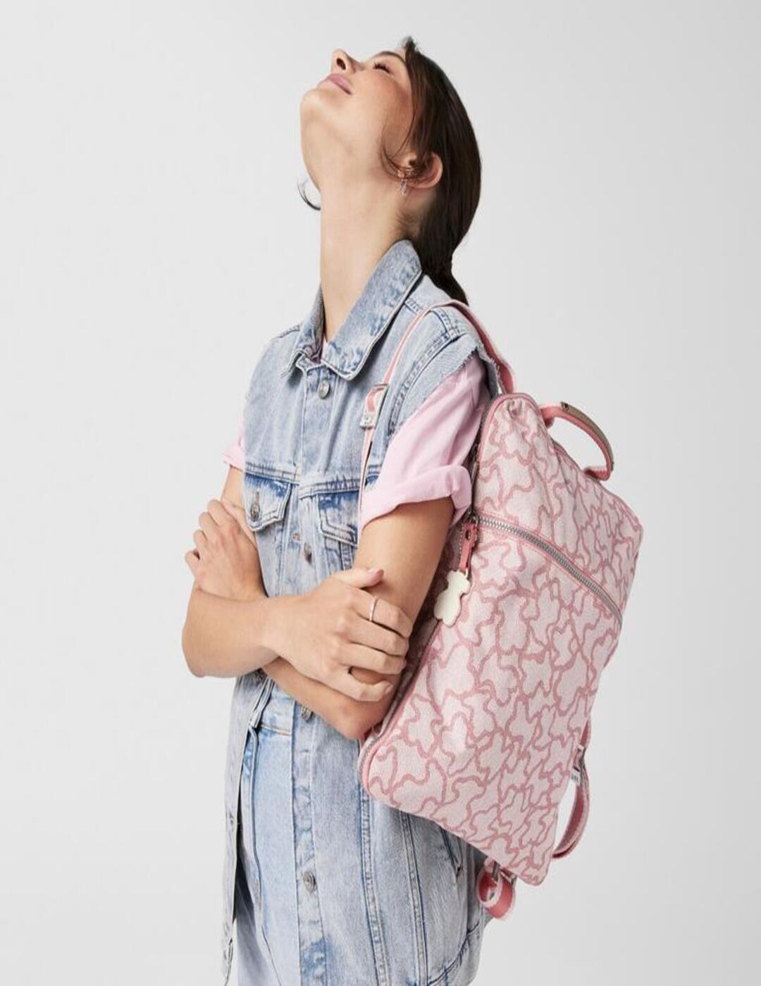 Mochila Tous Kaos New de Nylon en color rosa
