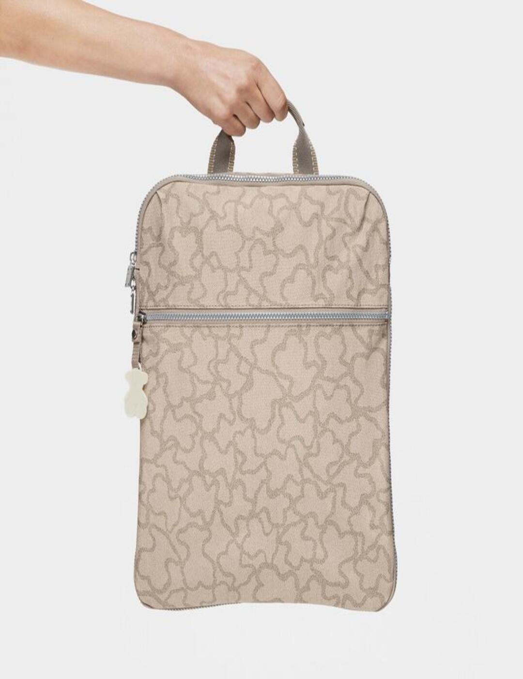Mochila Tous Kaos New de Nylon en color piedra