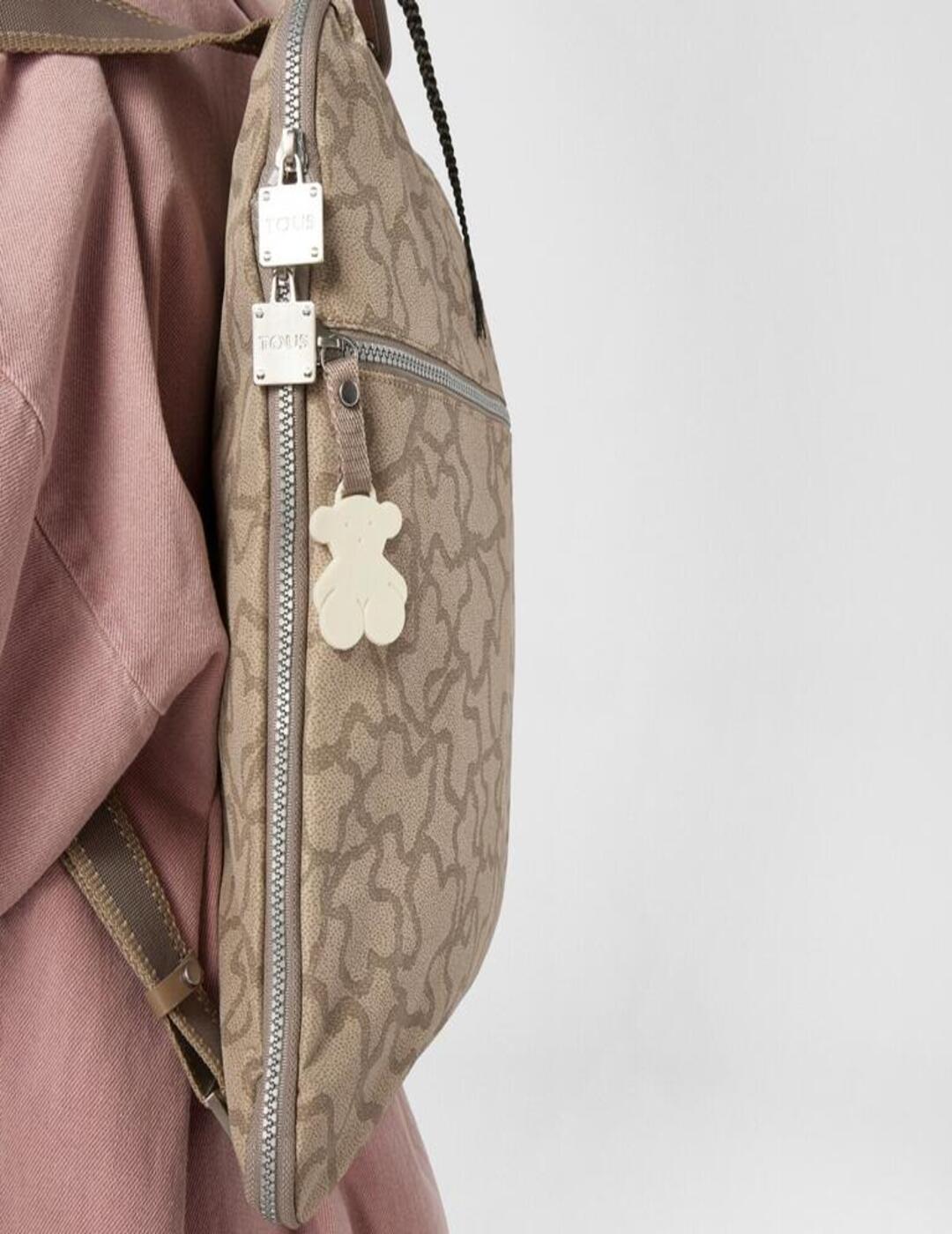 Mochila Tous Kaos New de Nylon en color piedra