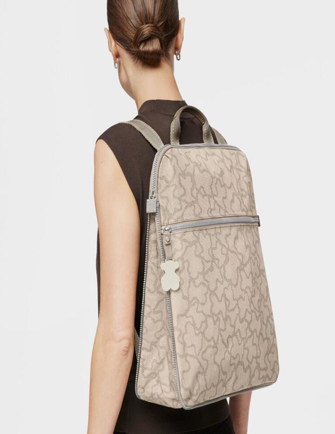 Mochila Tous Kaos New de Nylon en color piedra