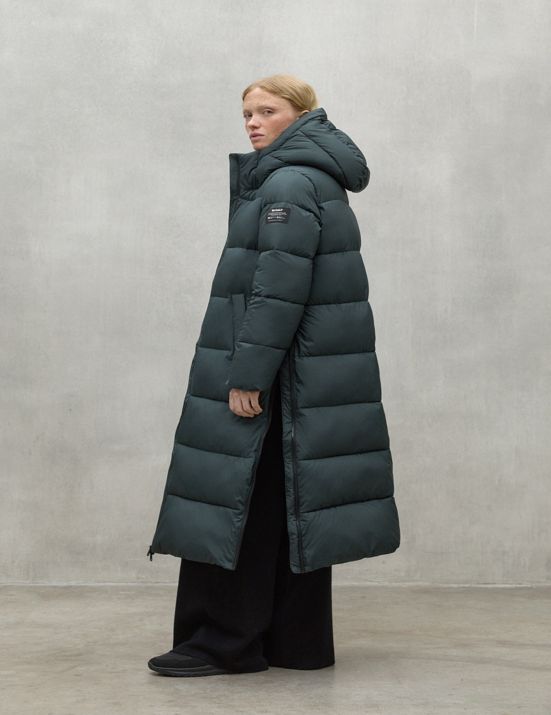 Abrigo Ecoalf Mujer Binaia Jacket Woman Woodland Green