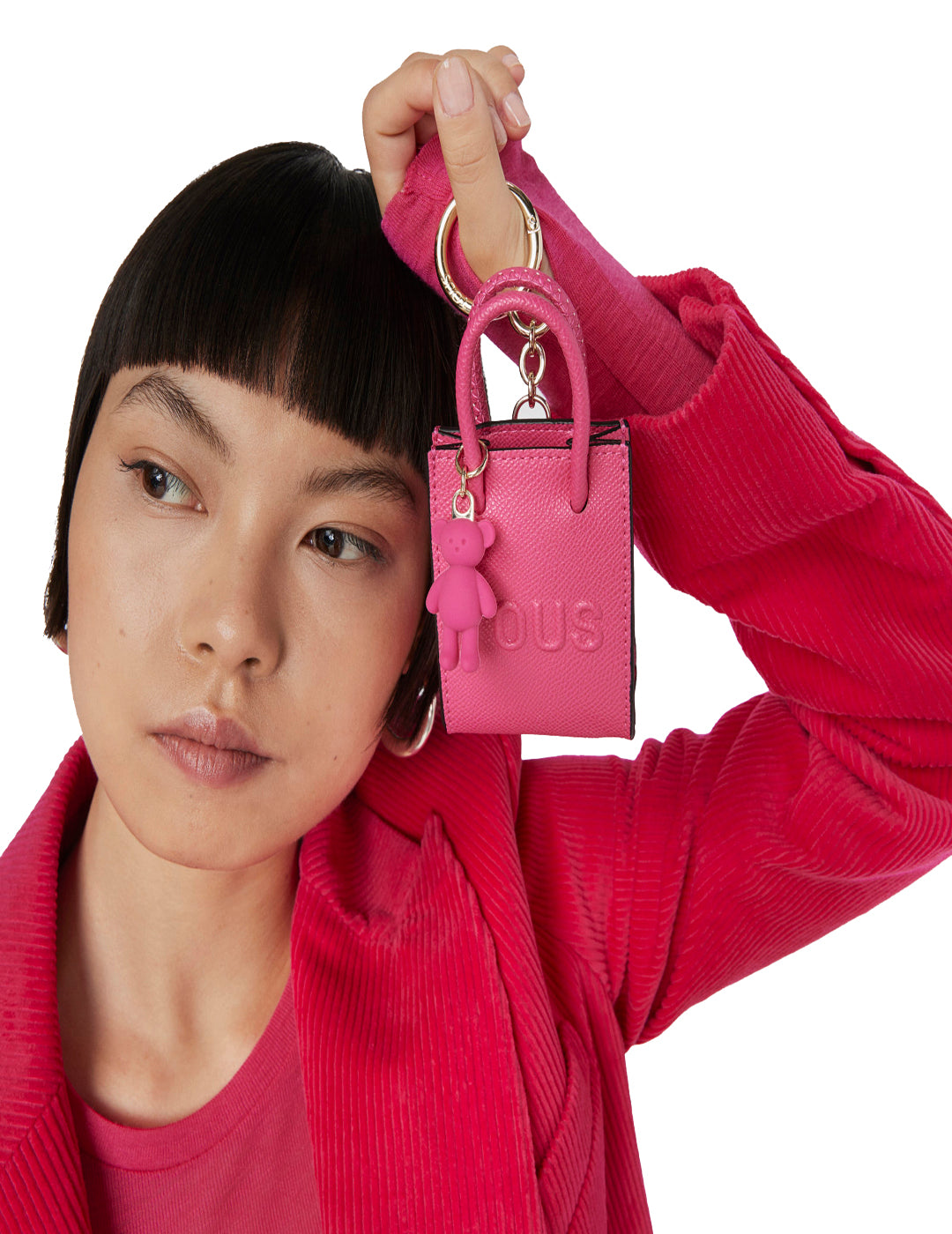 Llavero Tous Mini Bolso La Rue Fucsia