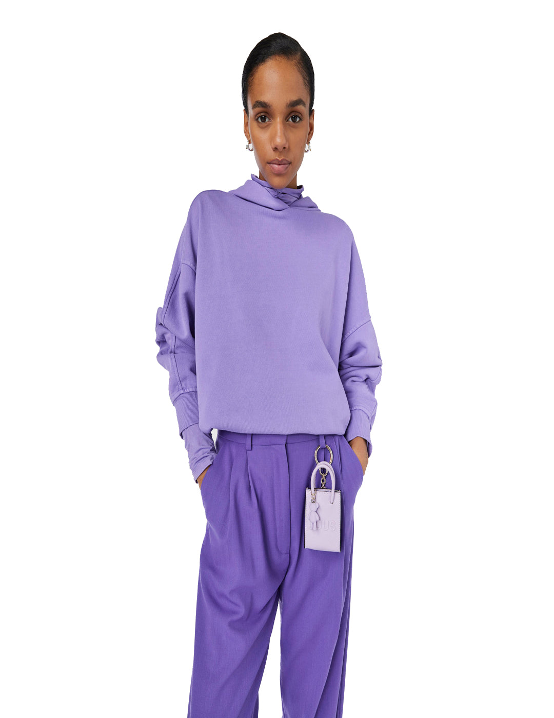 Llavero Tous Mini Bolso La Rue Malva oscuro