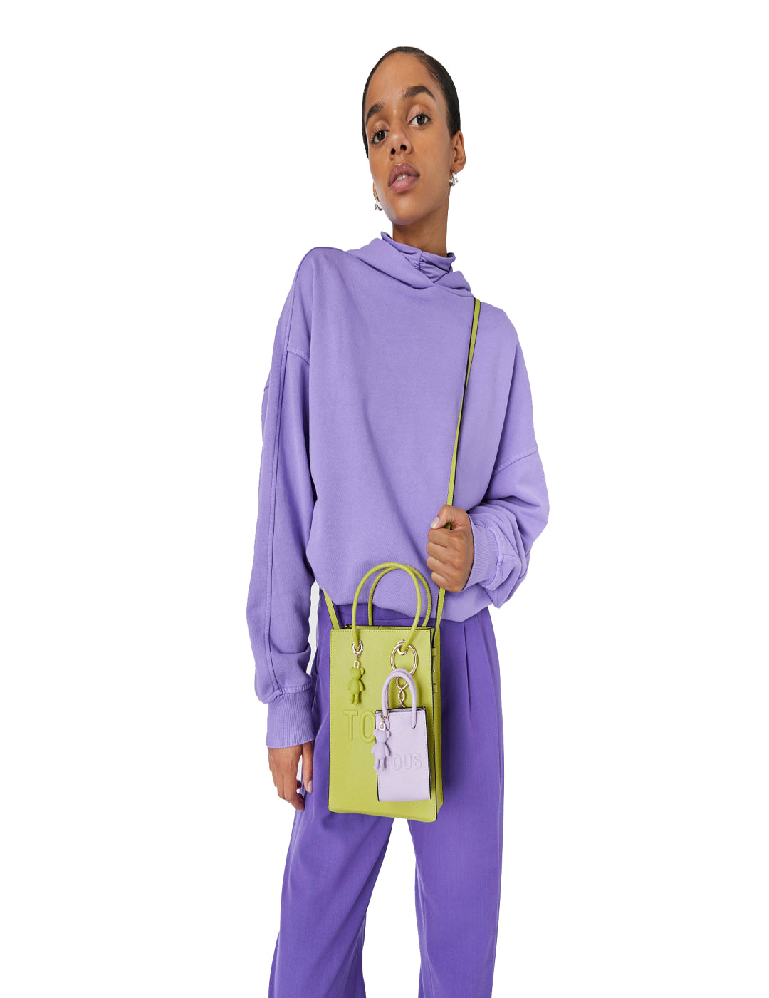 Llavero Tous Mini Bolso La Rue Malva oscuro