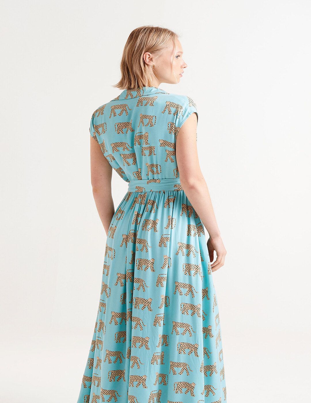 Vestido Compañía Fantástica Largo Estampado De Jaguar