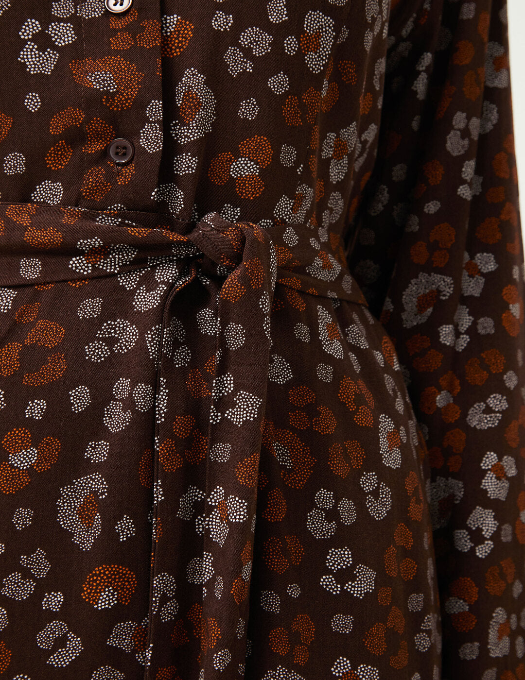 Vestido Compañía Fantástica Midi Camisero Estampado Animal Amur