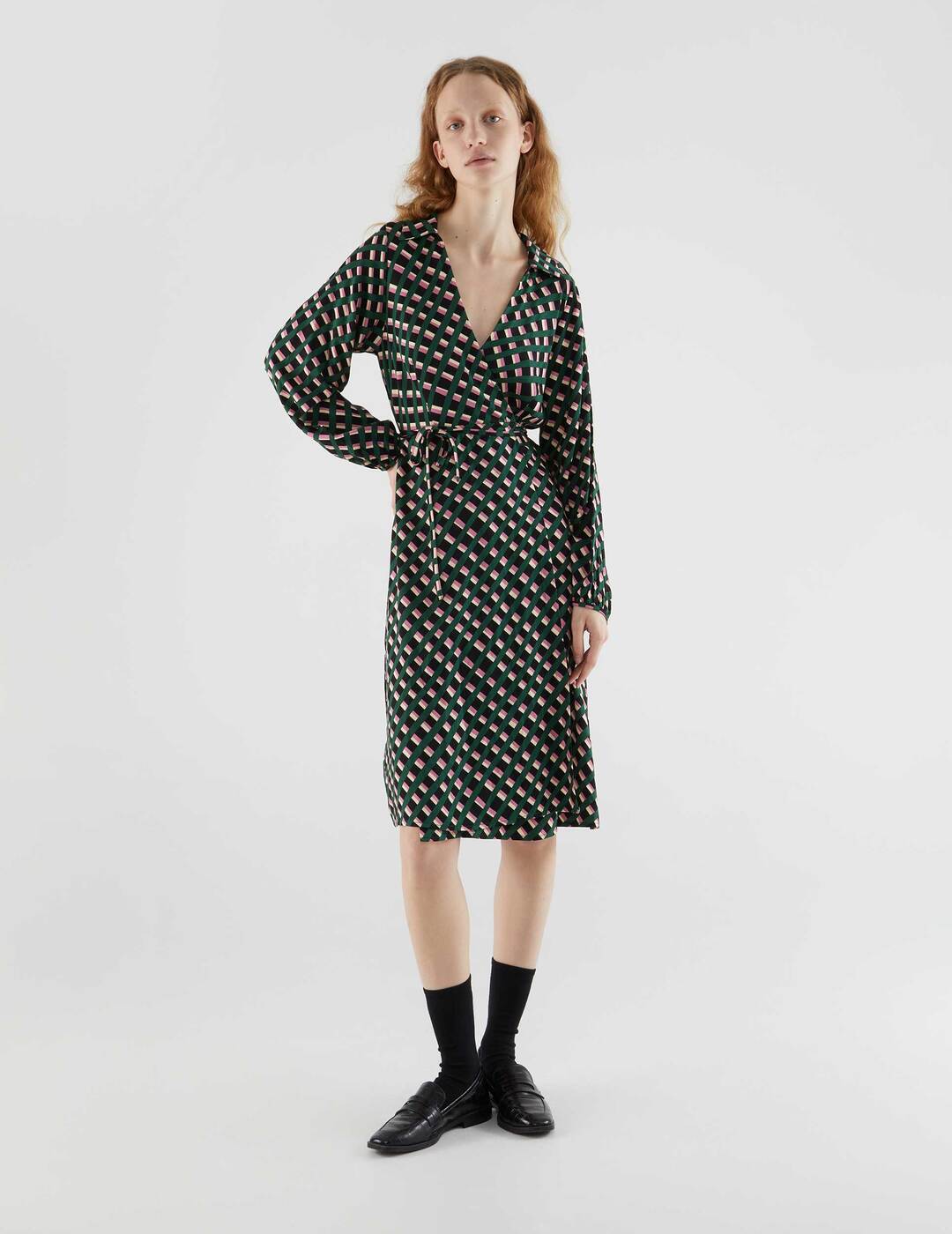 Vestido Compañía Fantástica Con Estampado Geométrico