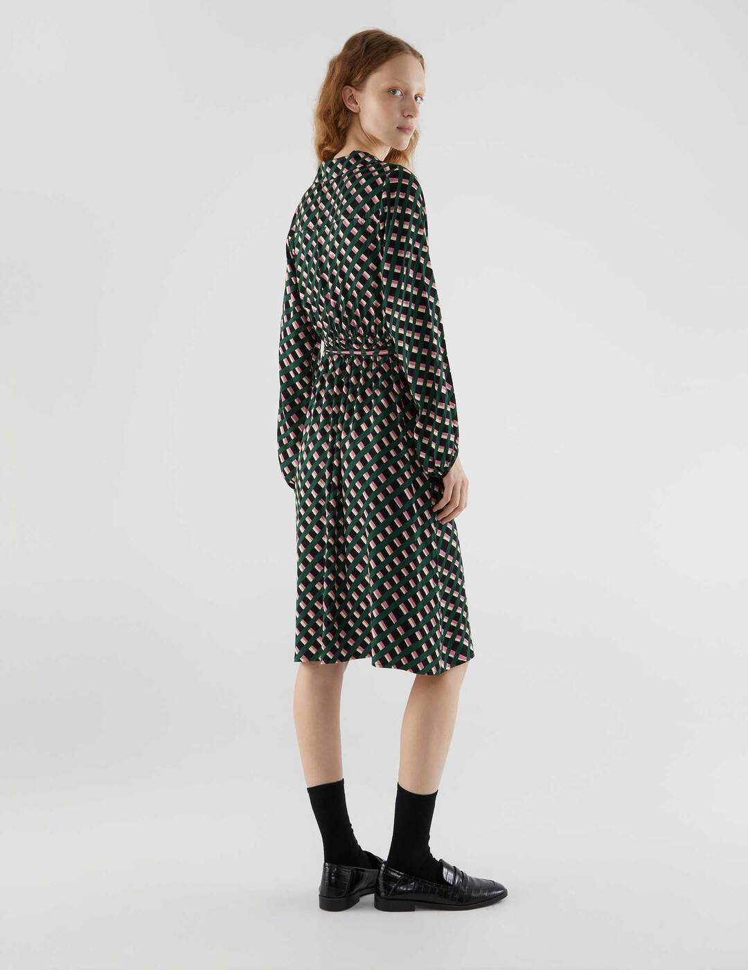 Vestido Compañía Fantástica Con Estampado Geométrico