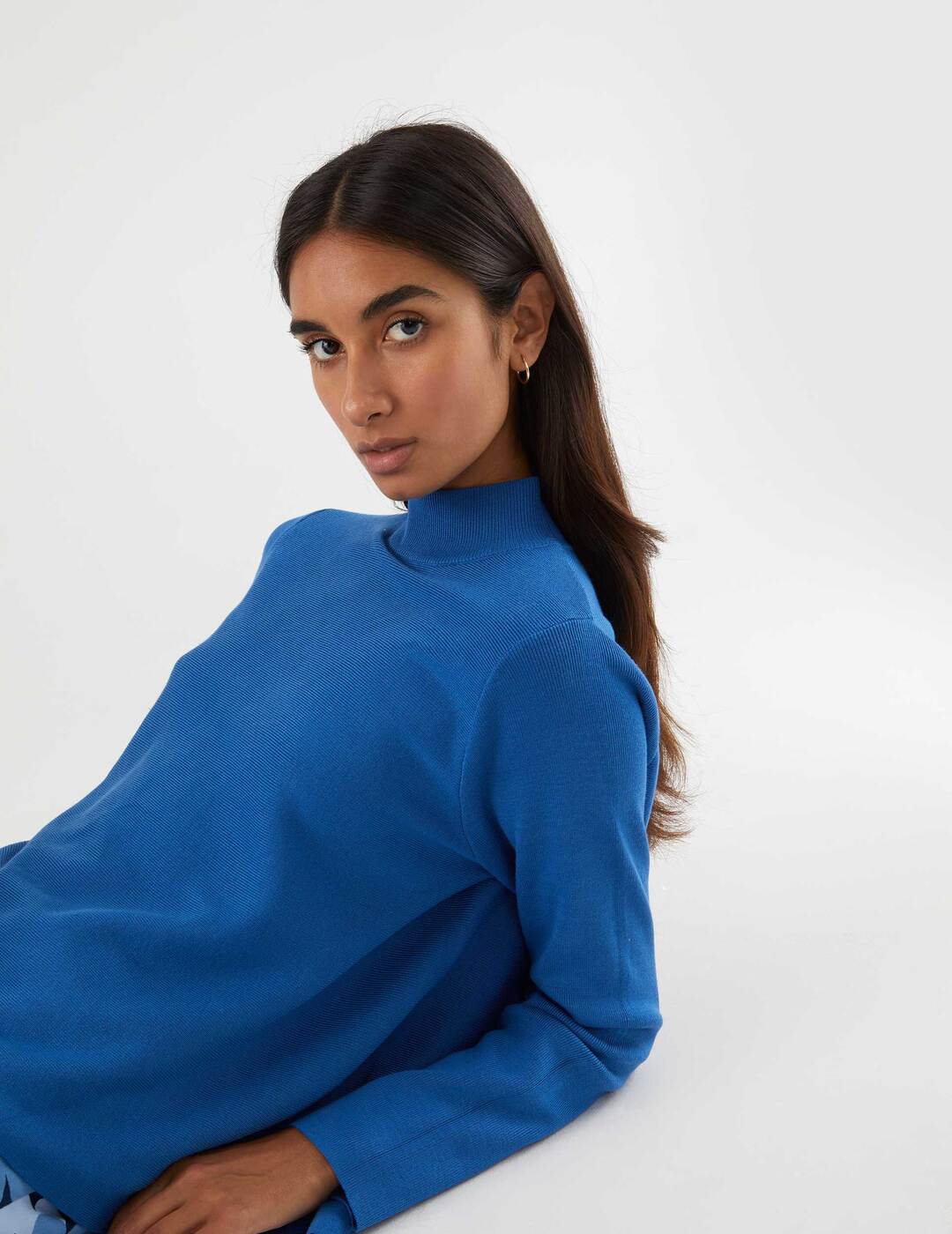 Jersey Compañía Fantástica De Cuello Alto Azul