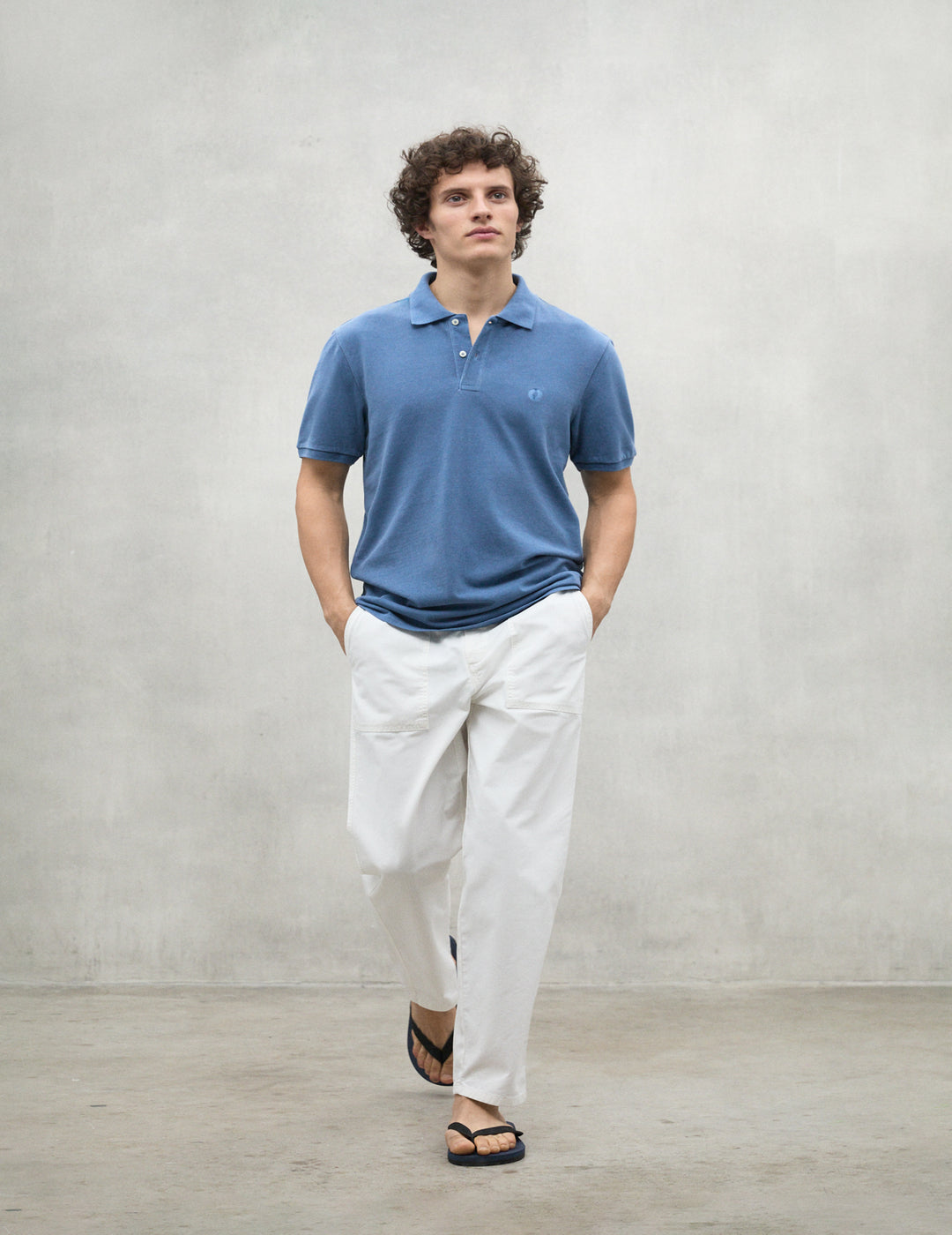 Polo Ecoalf Hombre Ted Light Indigo