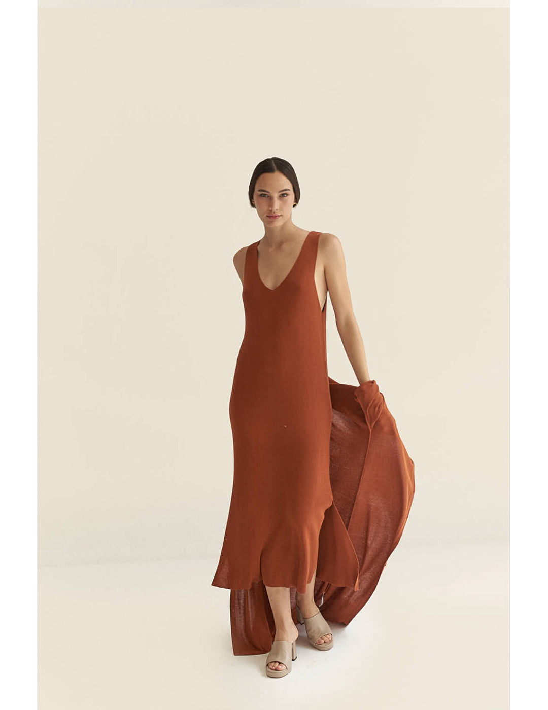 Vestido Mus & Bombon De Punto Cobre