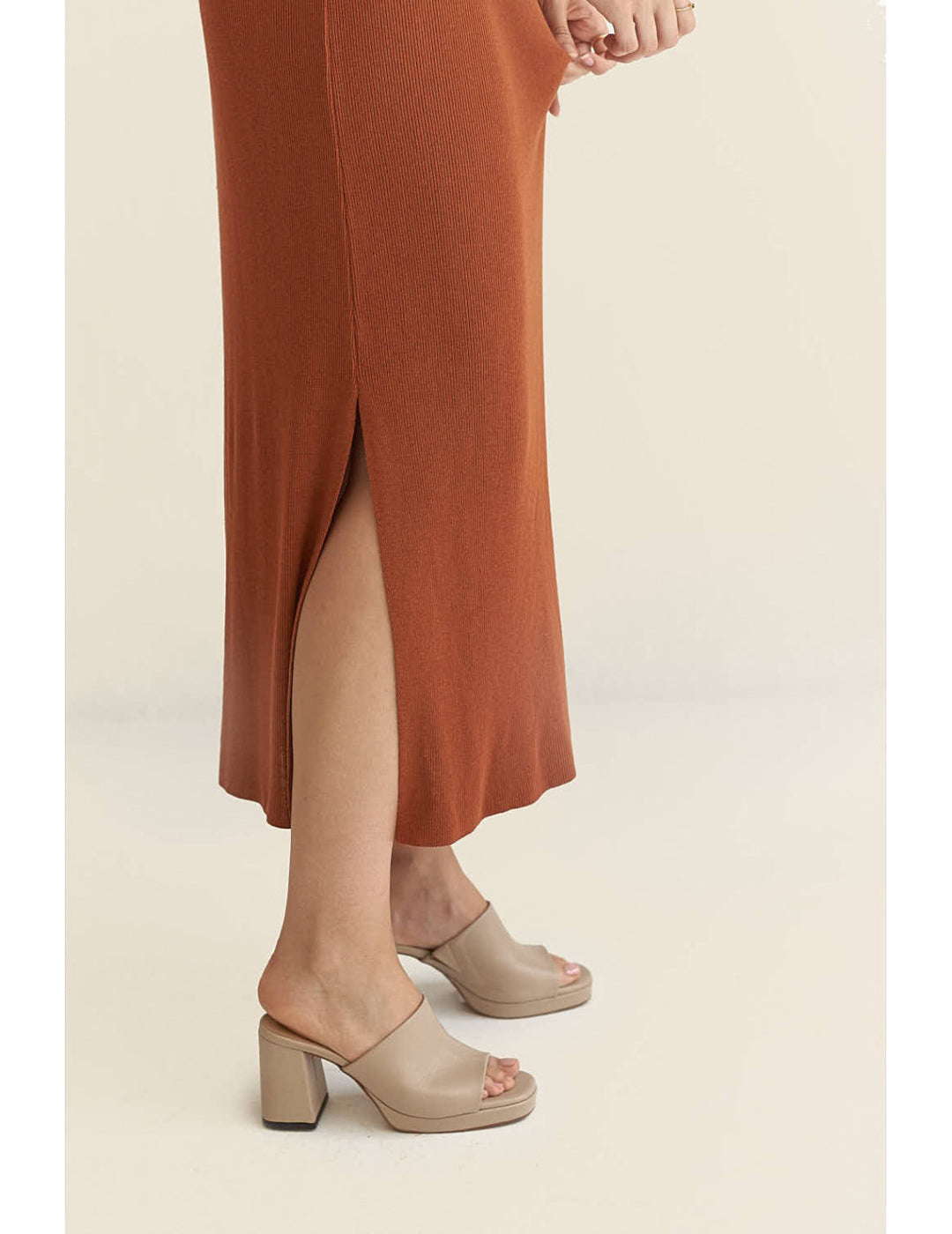 Vestido Mus & Bombon De Punto Cobre