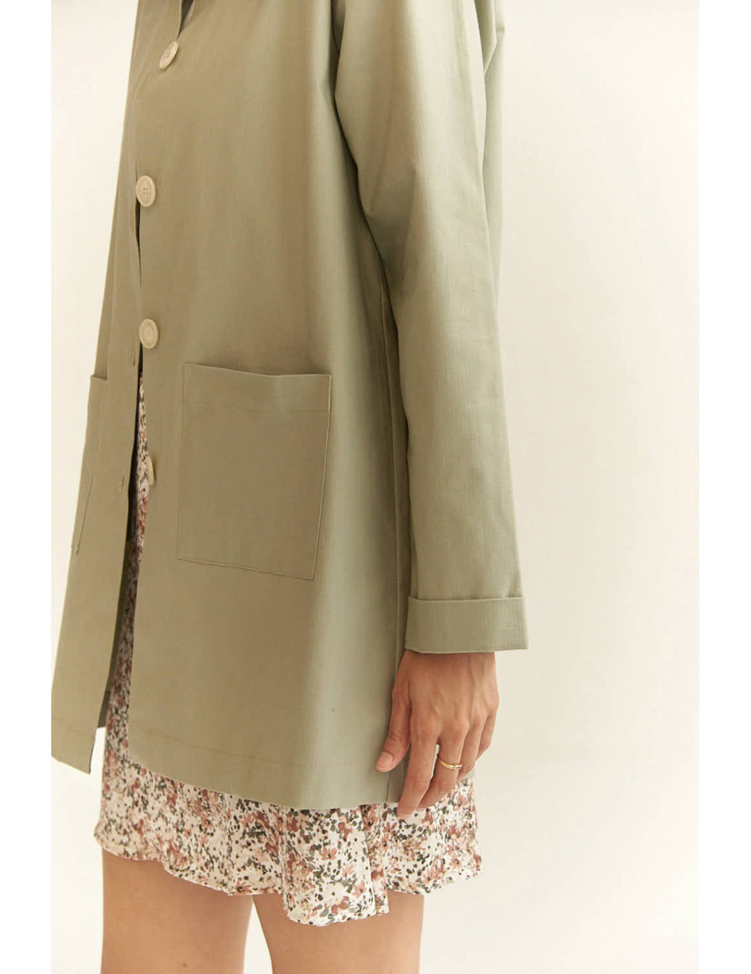 Gabardina Mus & Bombon Midi Con Bolsillos