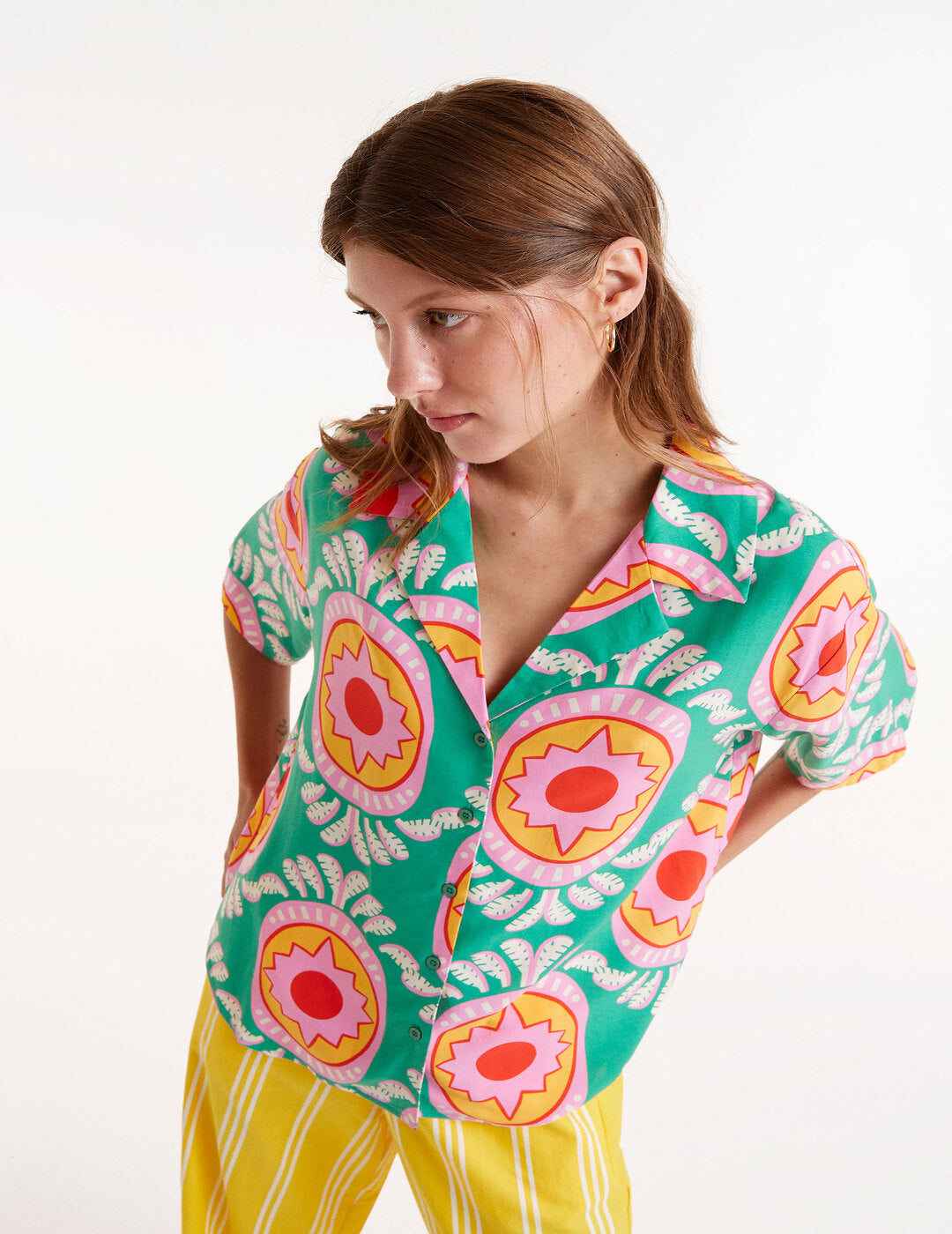Camisa Compañía Fantástica Fluida Estampado Curitiba
