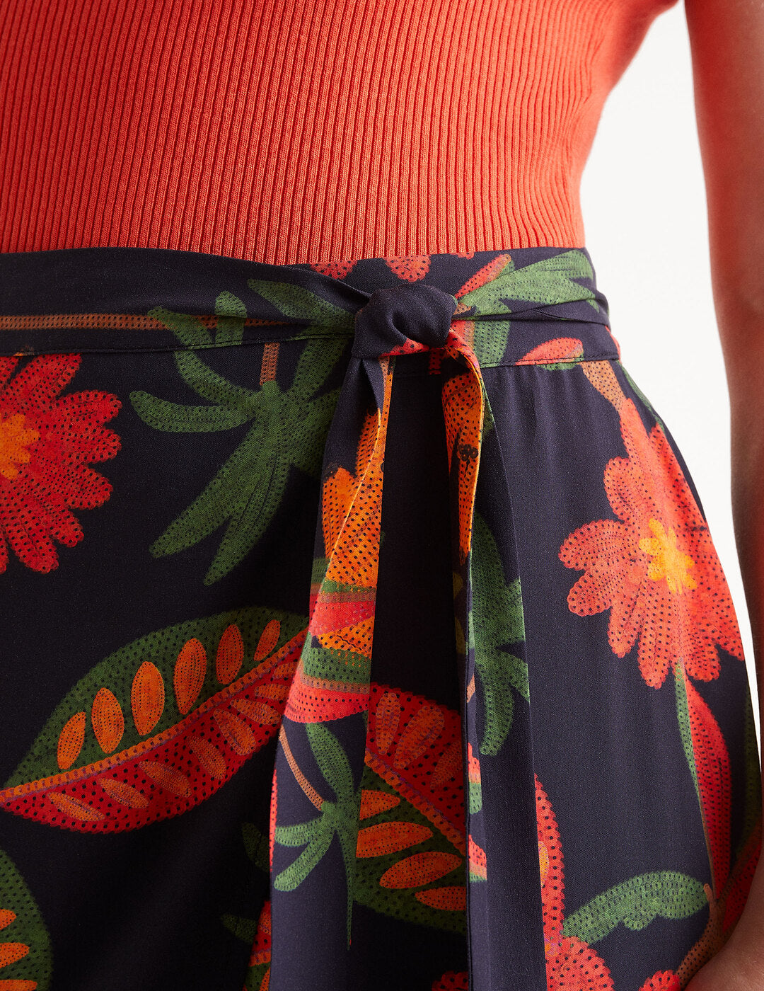 Falda Compañía Fantástica Midi Estampado Floral Famara