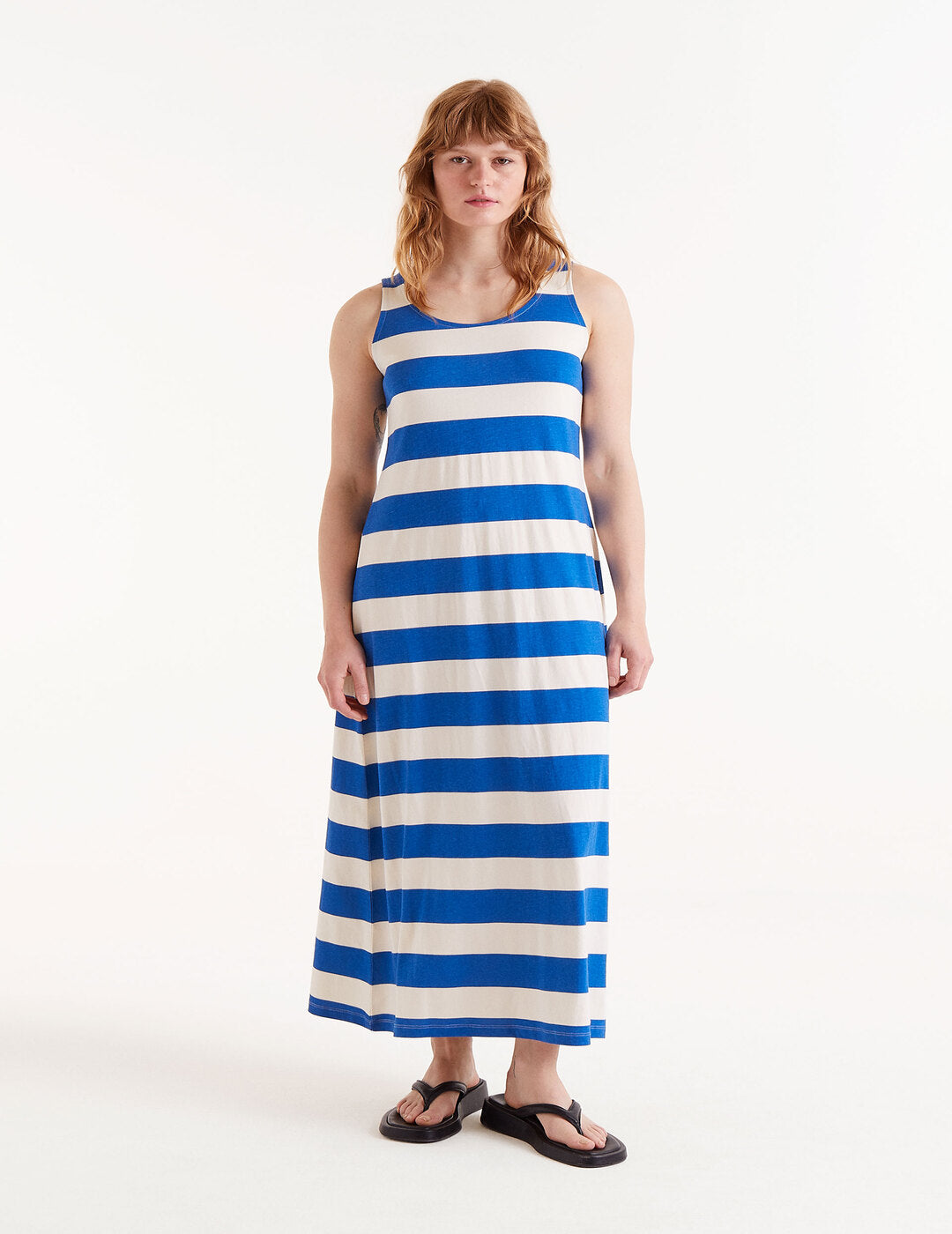Vestido Compañía Fantástica Largo Rayas Azules