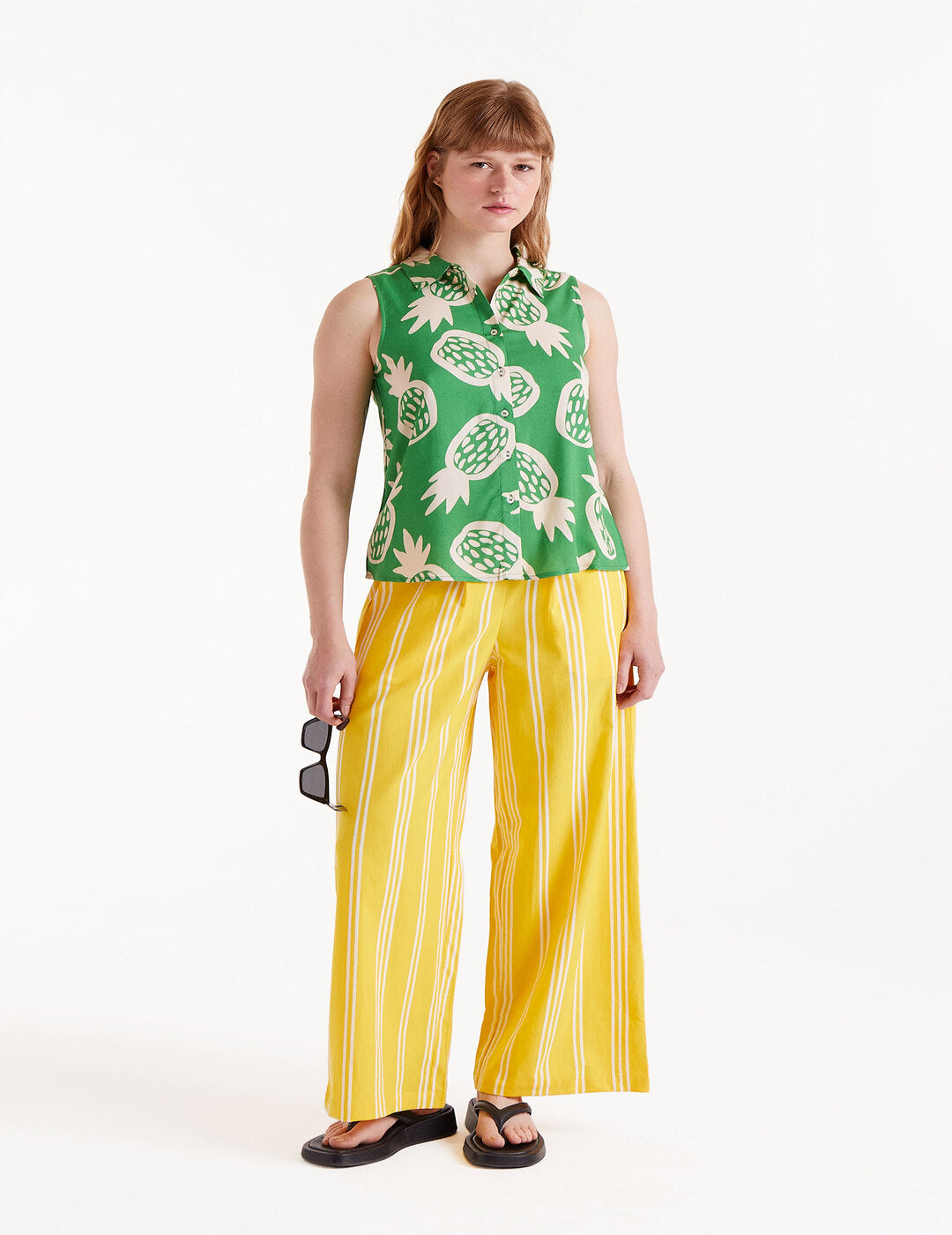 Camisa Compañía Fantástica Sin Mangas Estampado Ananas