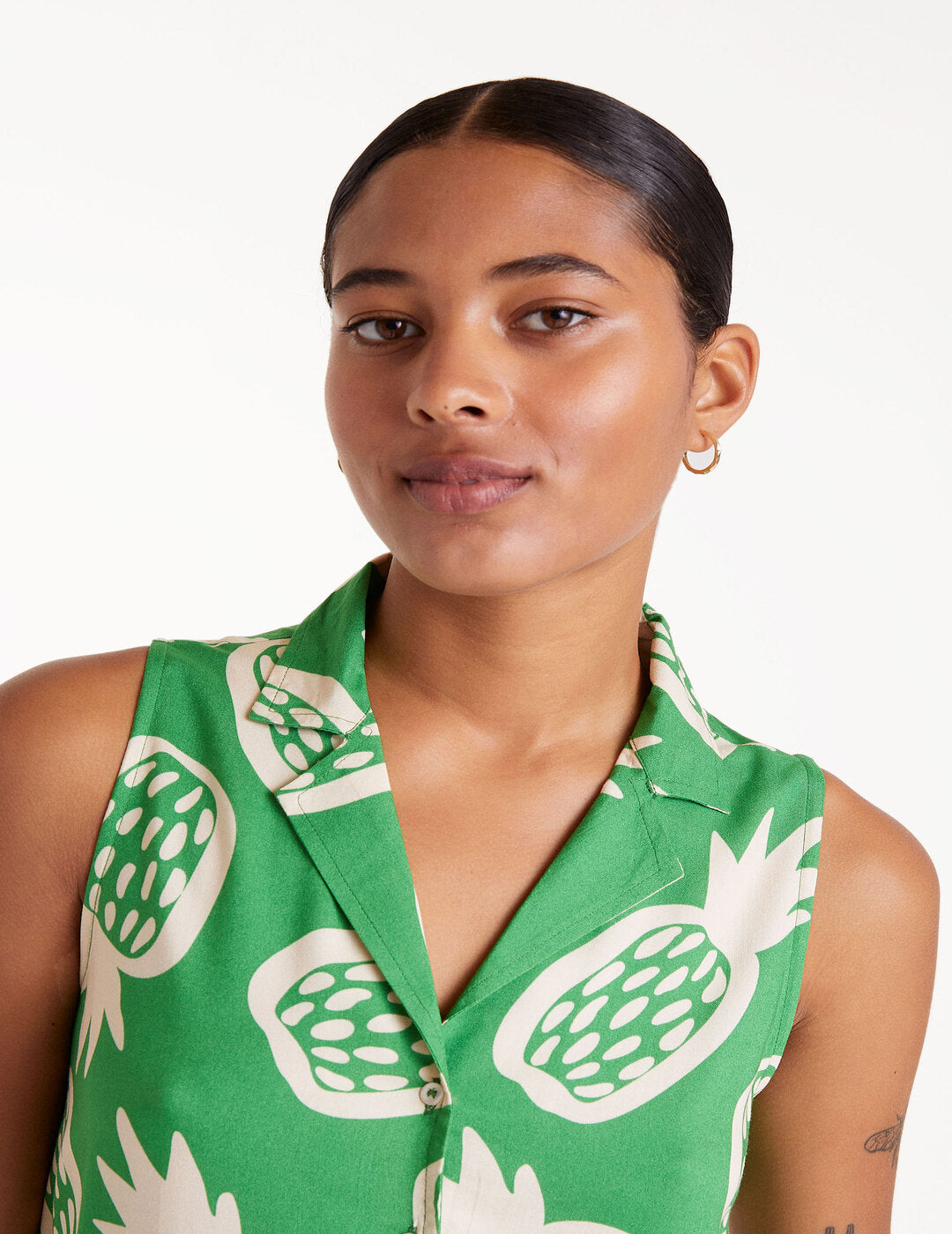 Vestido Compañía Fantástica corto Estampado Ananas