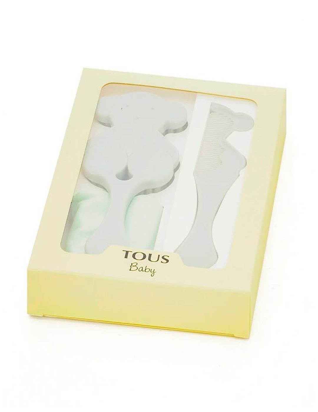 Set Tous Baby  de cepillo y peine Beauty blanco