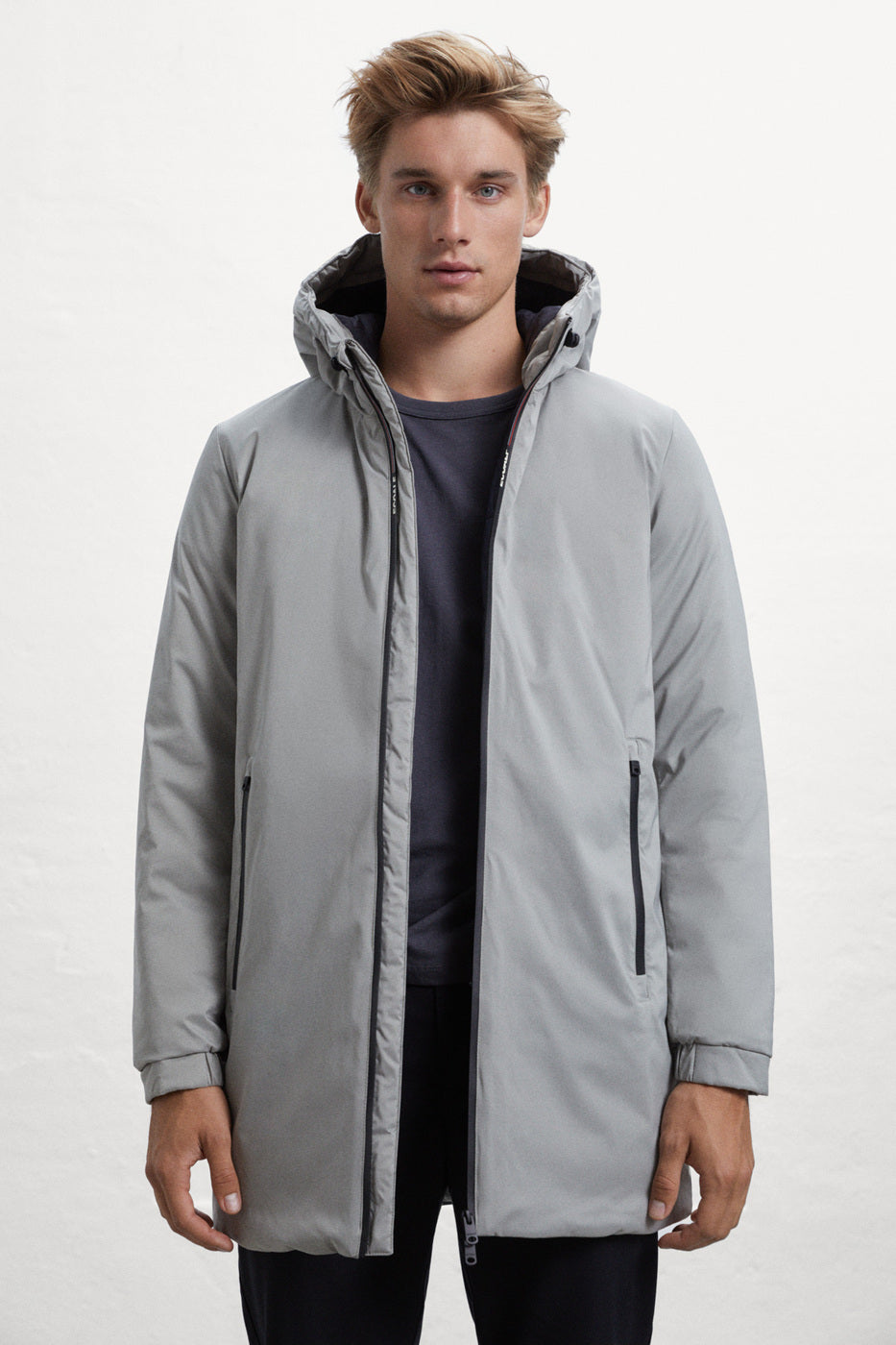 Abrigo Ecoalf Hombre Pasu Plain Grey