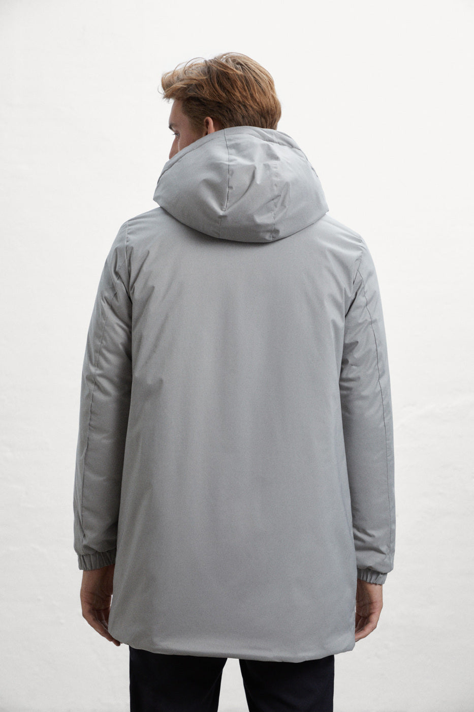Abrigo Ecoalf Hombre Pasu Plain Grey
