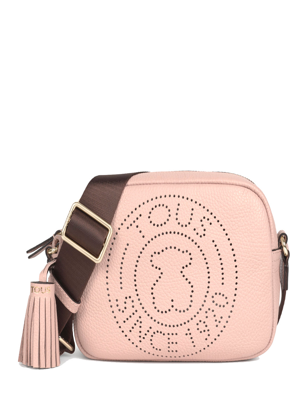 Bandolera Tous Leissa Pequeña De Piel Rosa Claro