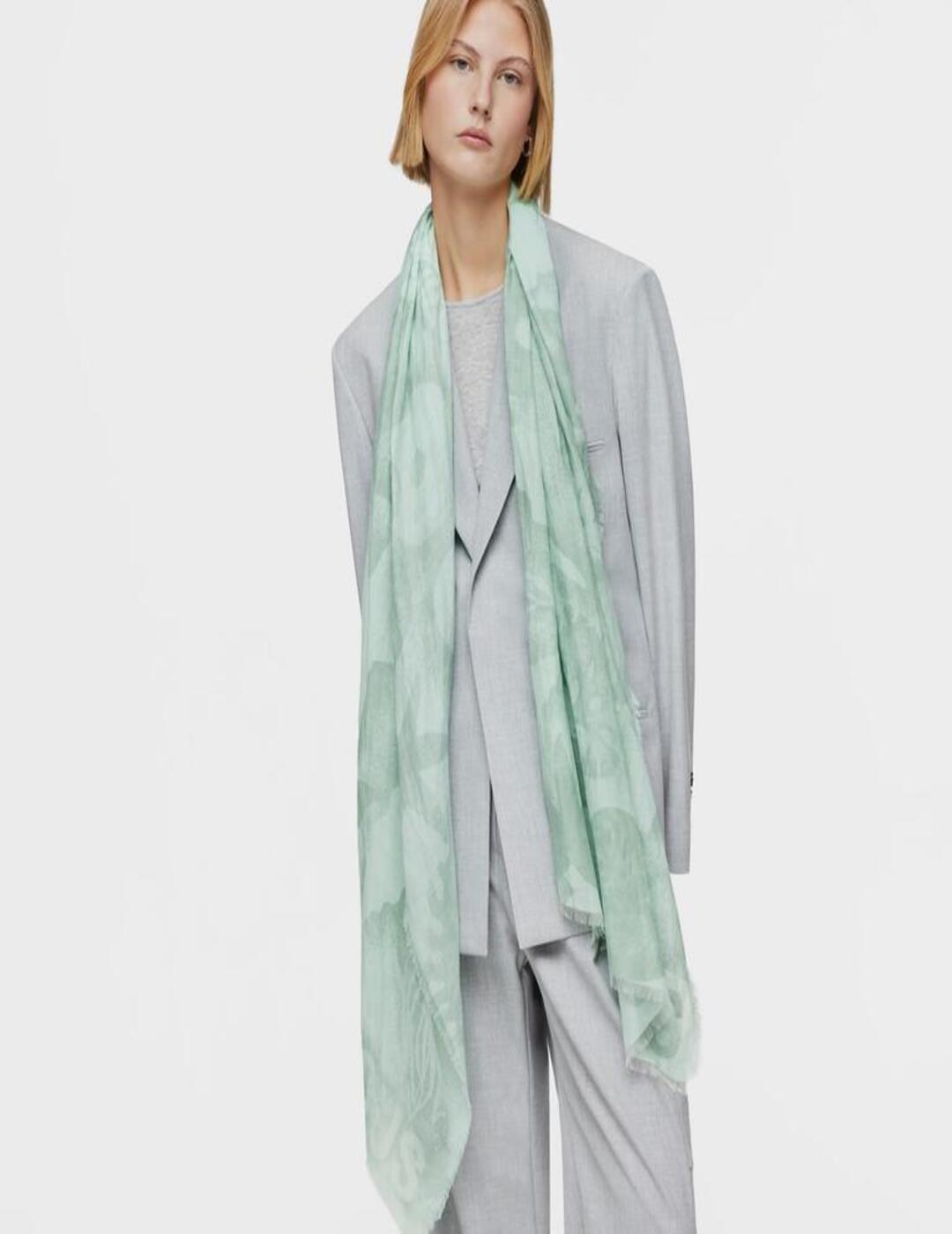 Foulard tous Alda Gris Piedra  y Menta