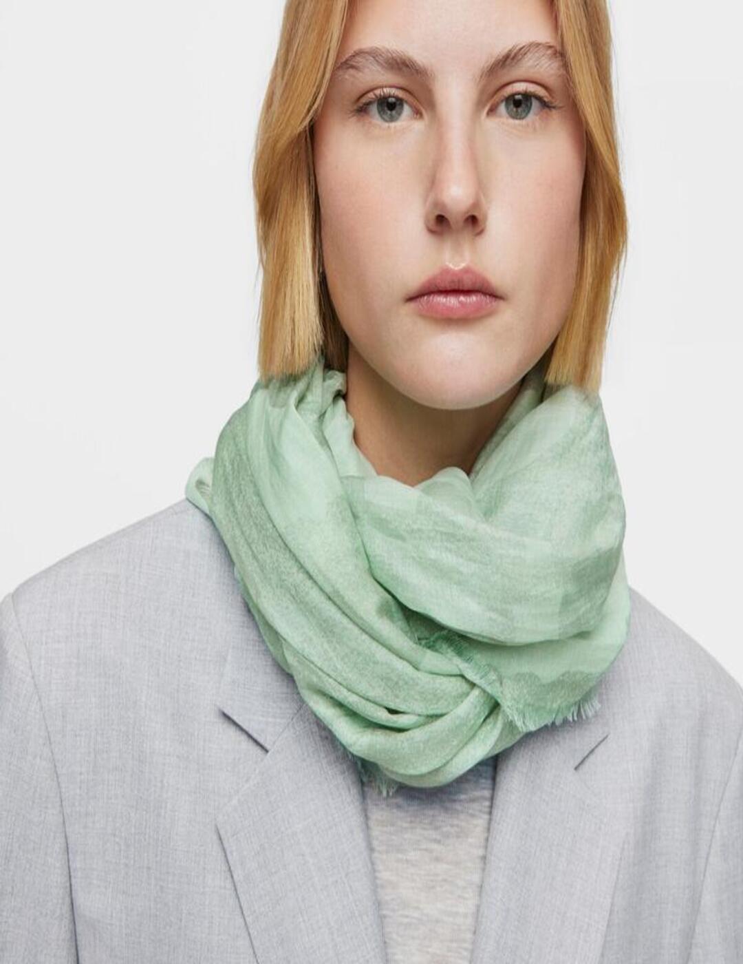 Foulard tous Alda Gris Piedra  y Menta