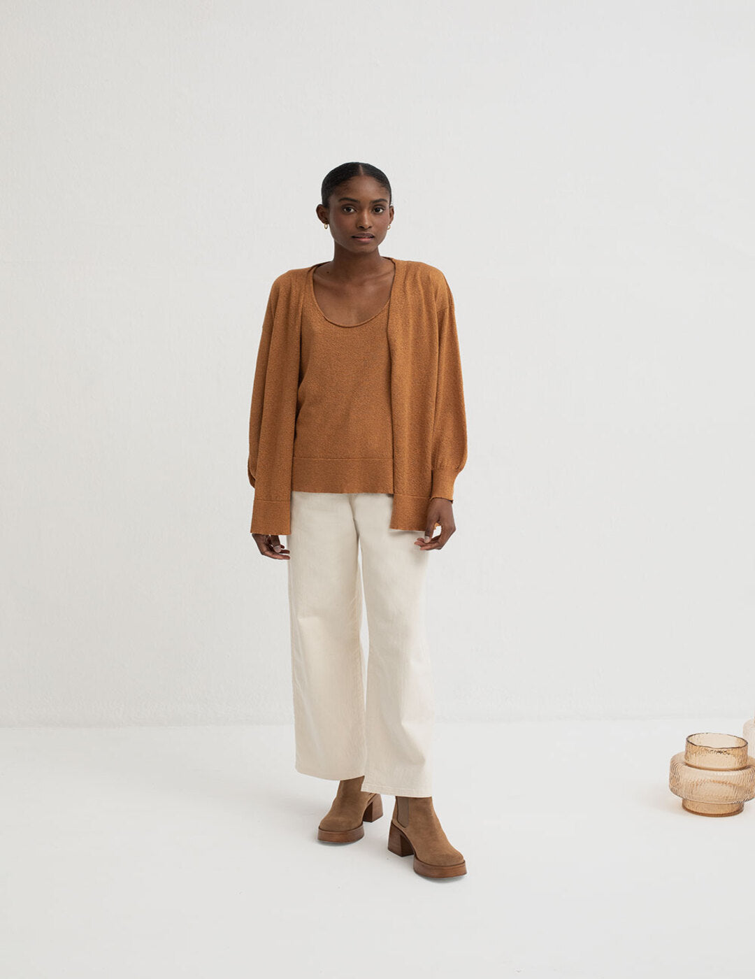 Cardigan Mus & Bombon Touro Caramelo
