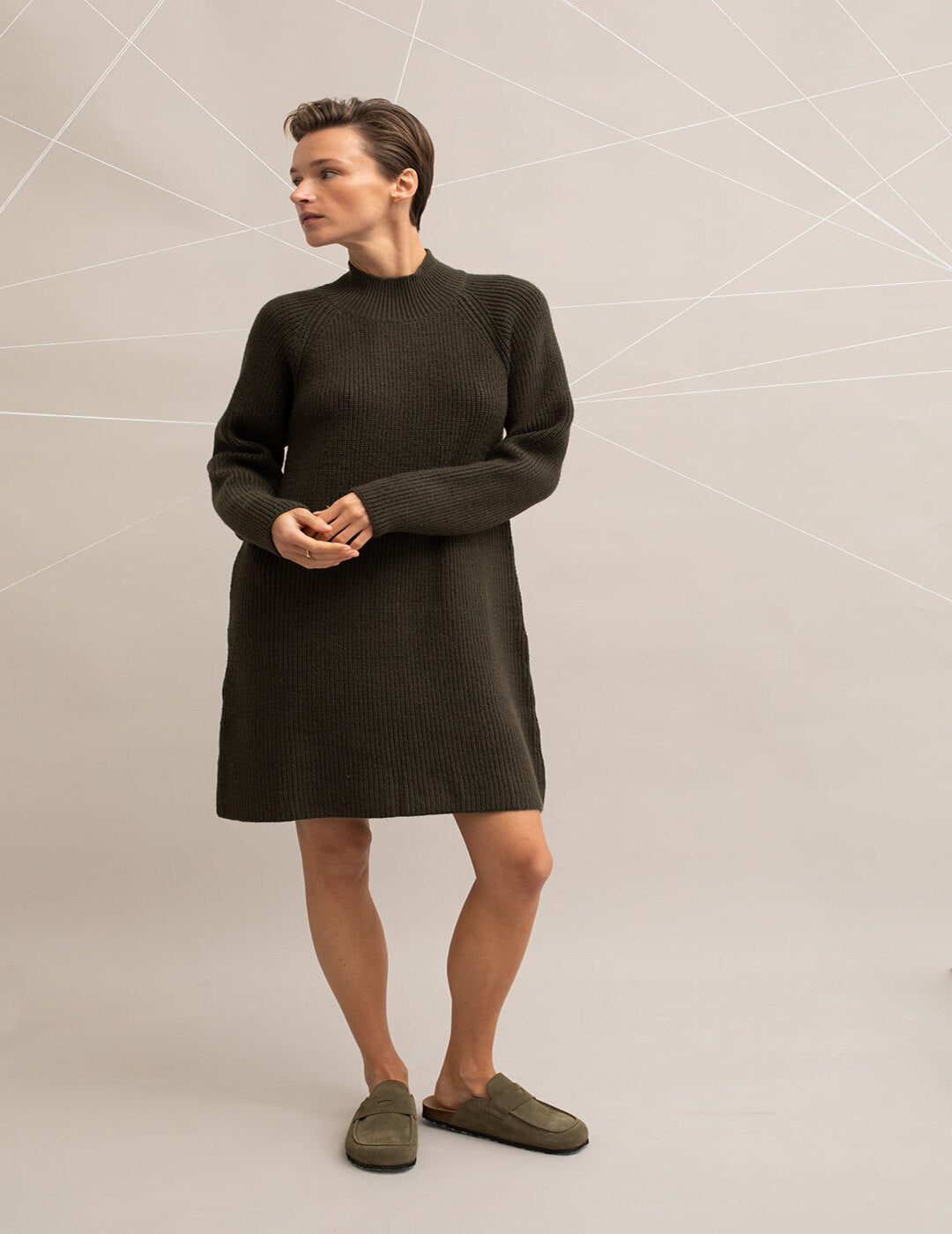 Vestido Mus & Bombon Varosa Verde Oscuro