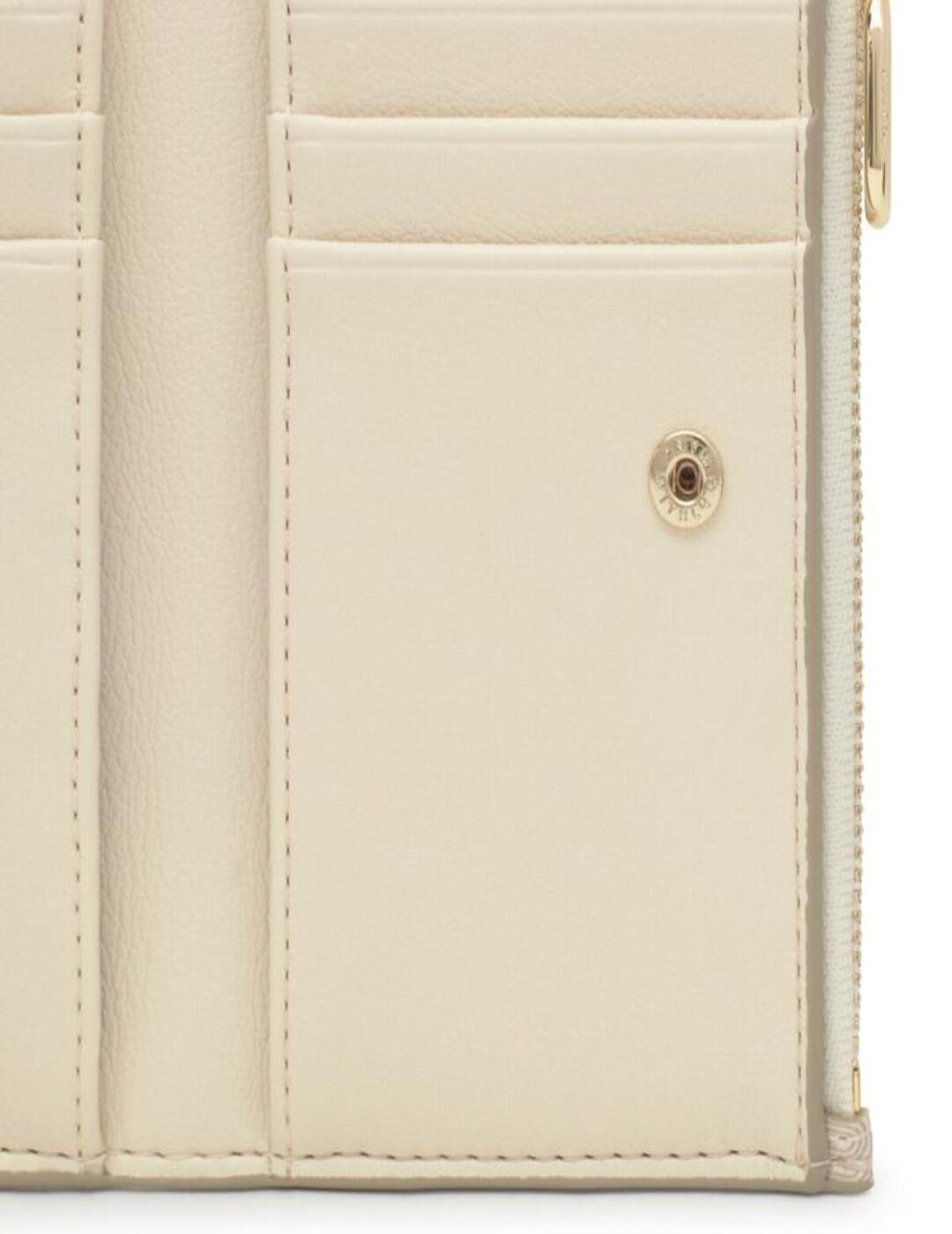 Billetera Tous S Buckles Silhouette Beige