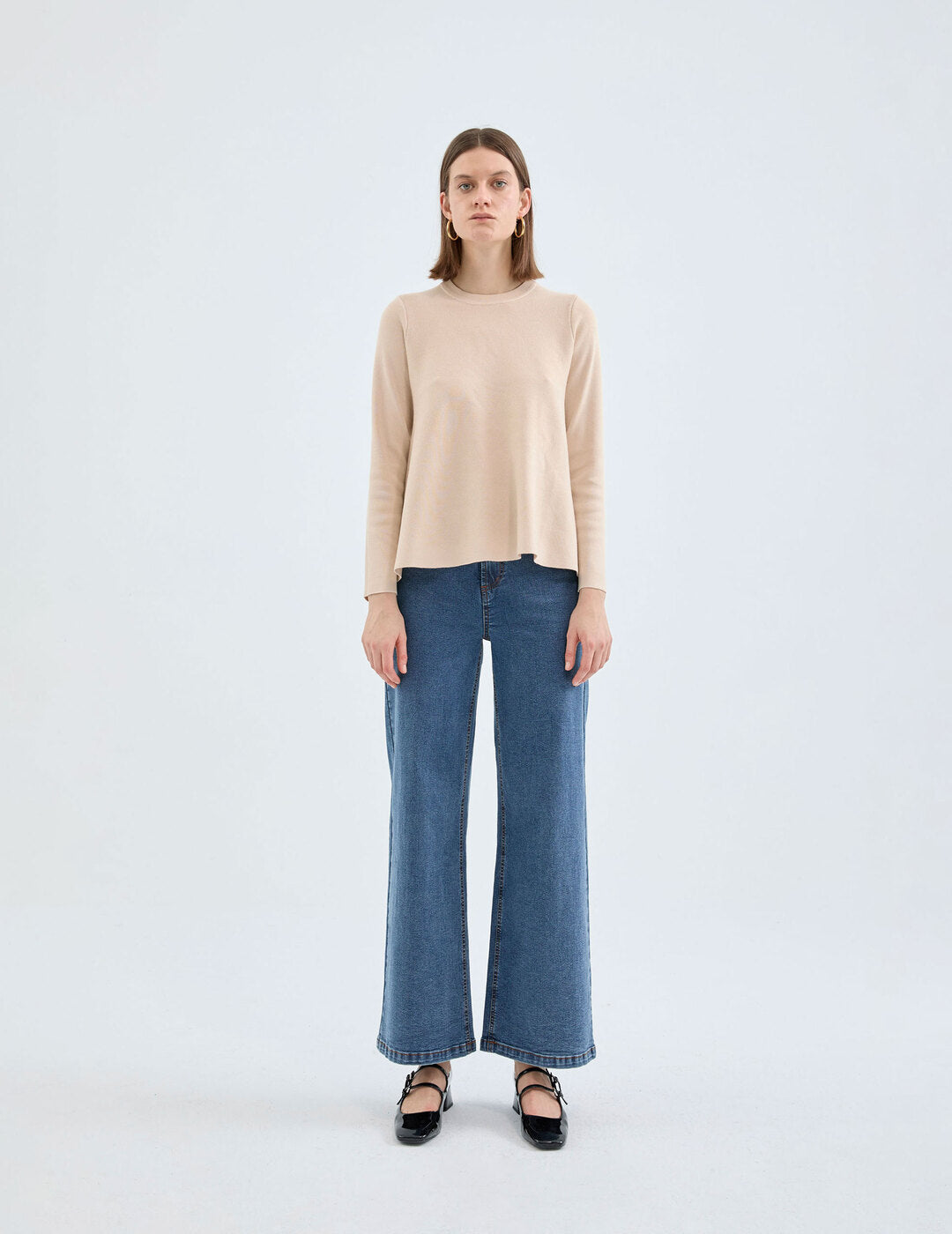Jersey Compañía Fantástica de Punto Evasé Beige