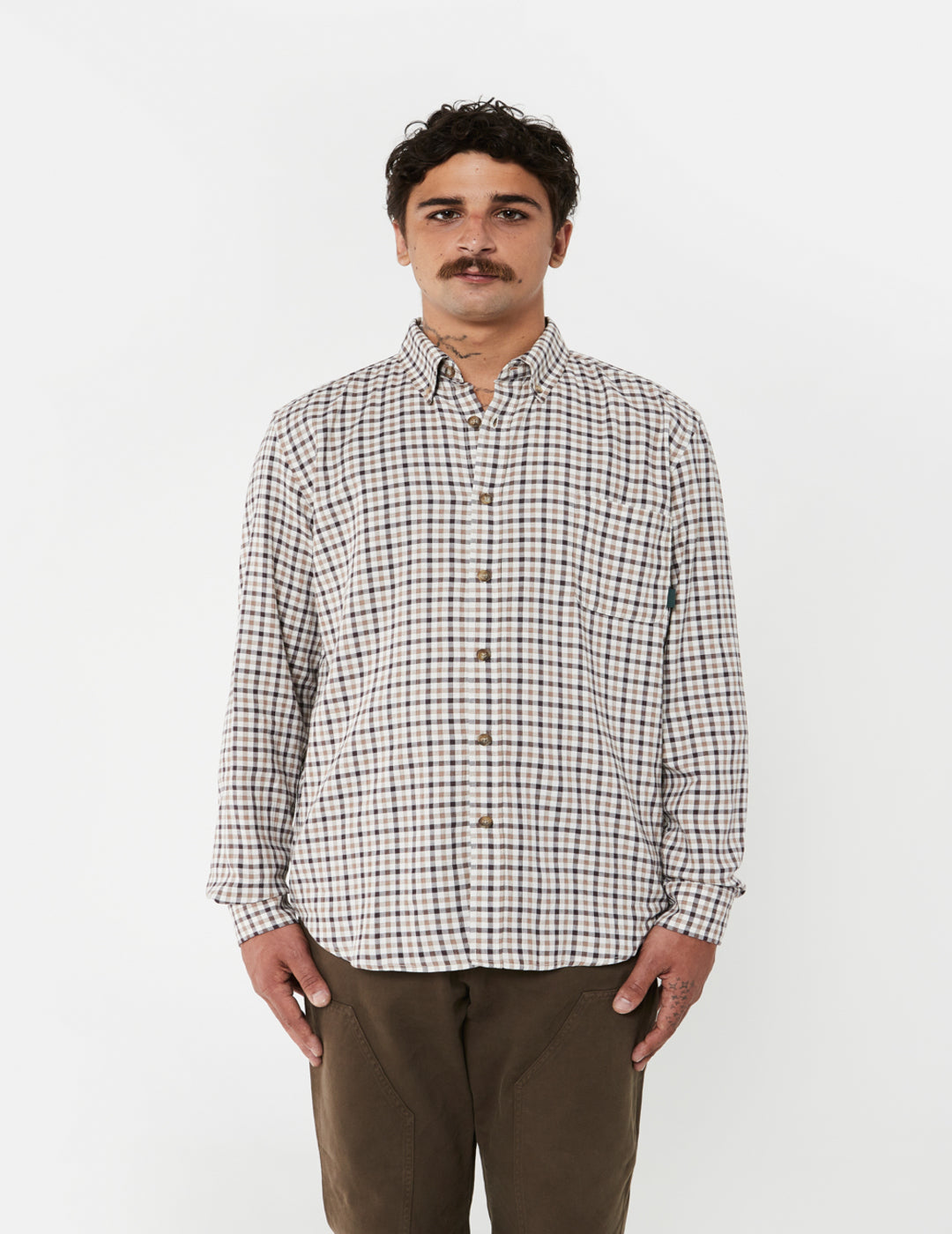 Camisa Pompeii Multibrown Check Shirt