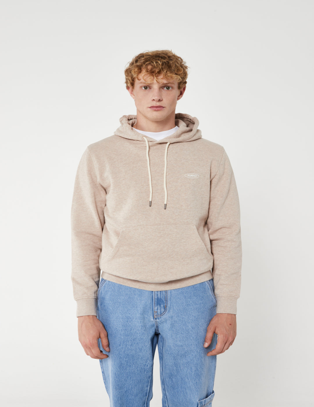 Sudadera Pompeii Beige Melange Regular hoodie
