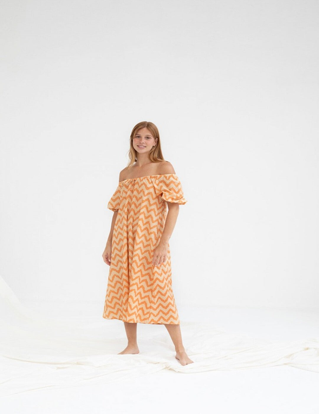 Vestido Mus&Bombon Kadia Zig Zag Amarillo