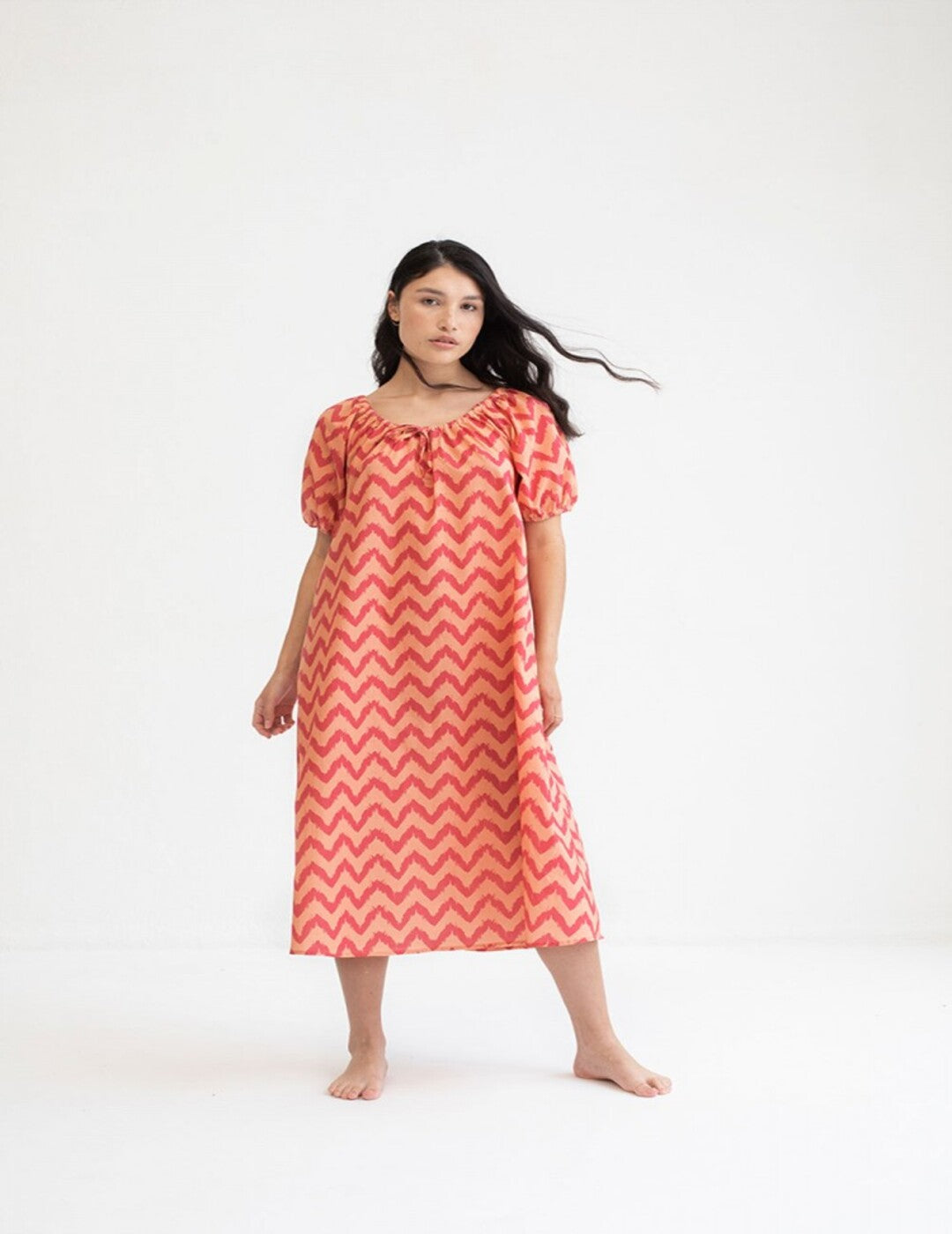Vestido Mus&Bombon Kadia Zig Zag Fresa