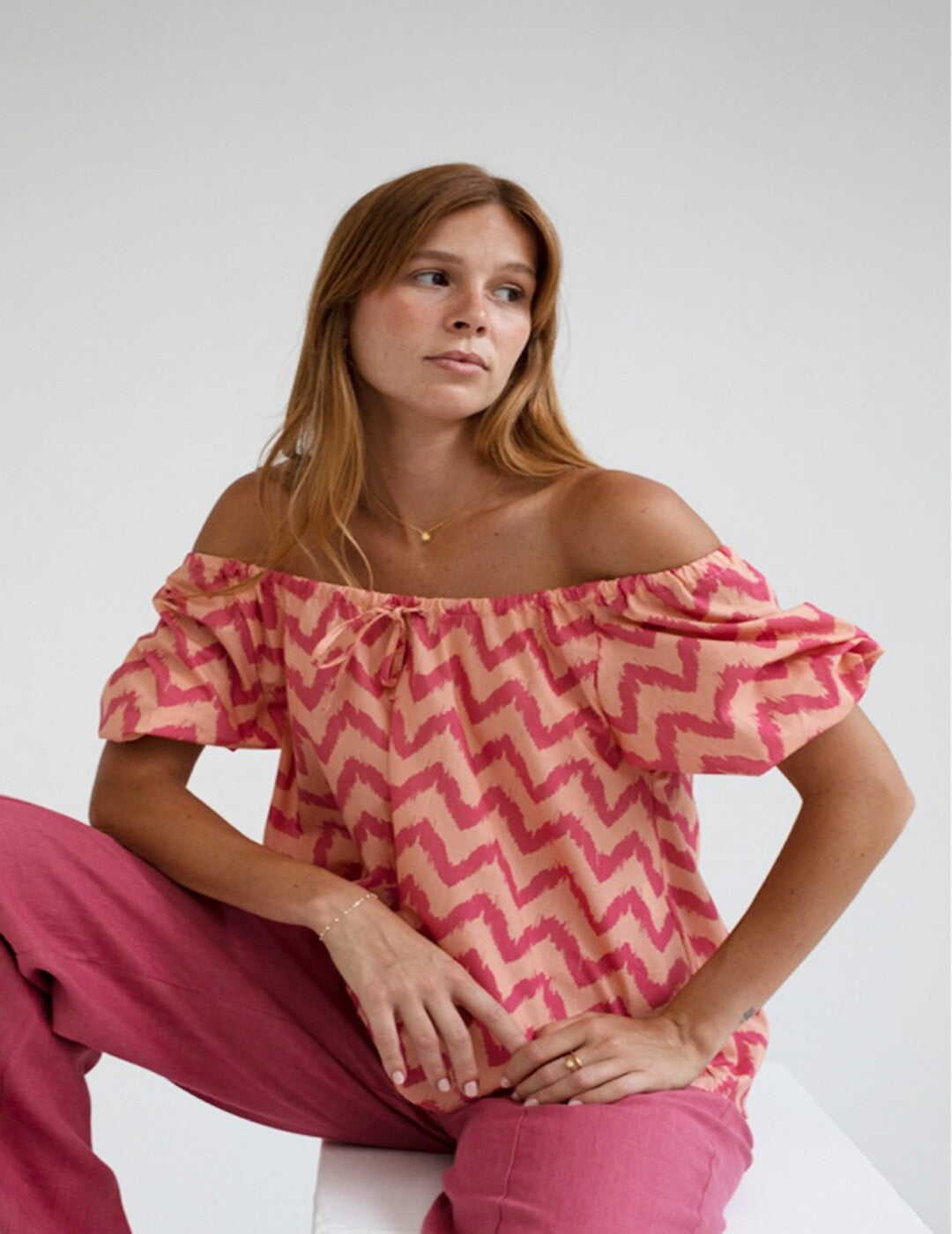 Blusa Mus&bombon Kamaka Zig Zag Fresa
