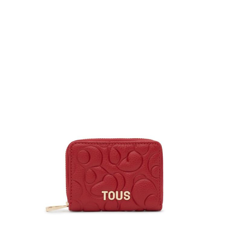 Monedero Tous Greta De Piel Rojo
