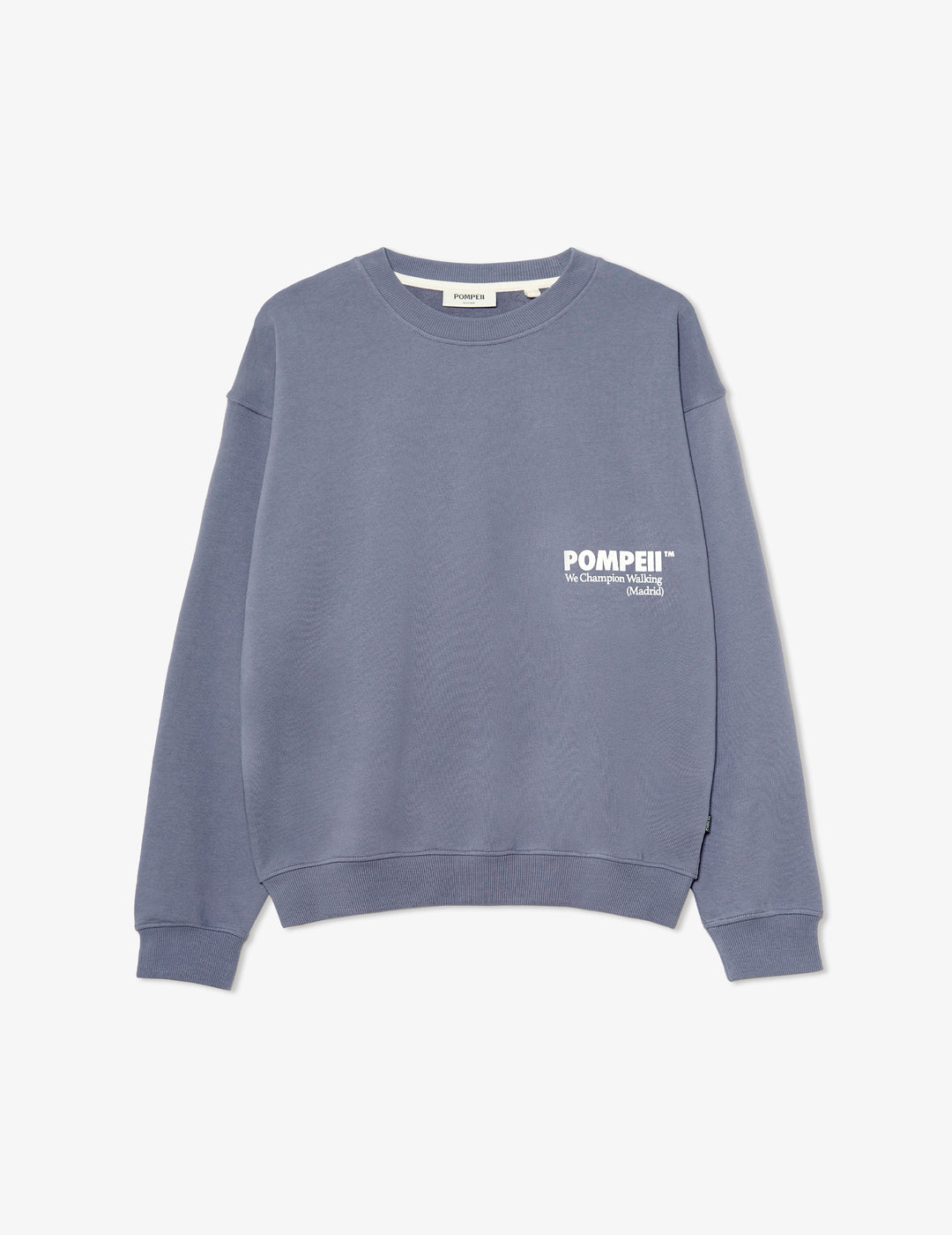 Sudadera Pompeii Steel Grey Sweat Logo Crewneck