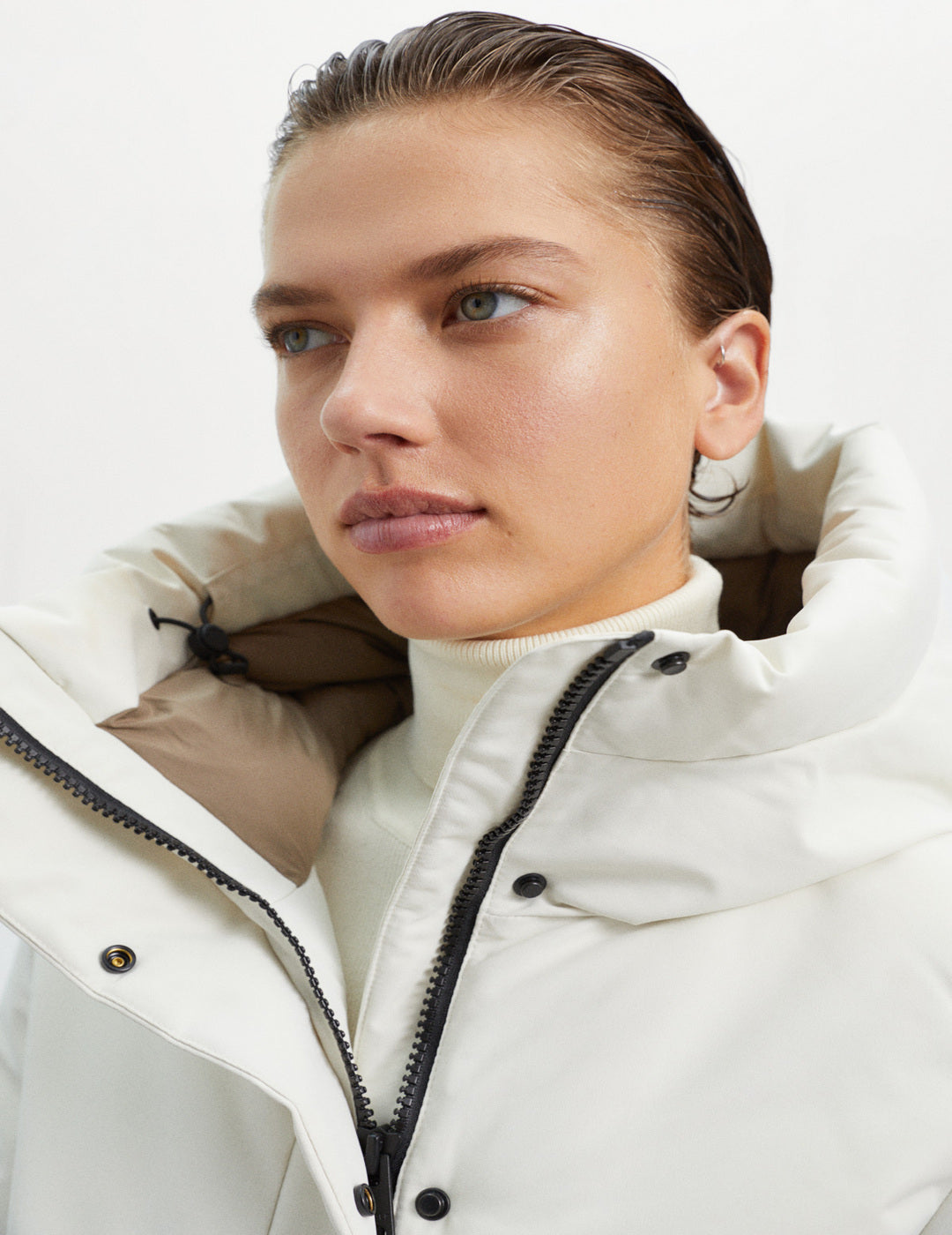 Abrigo Ecoalf Mujer Makalu Creamy White