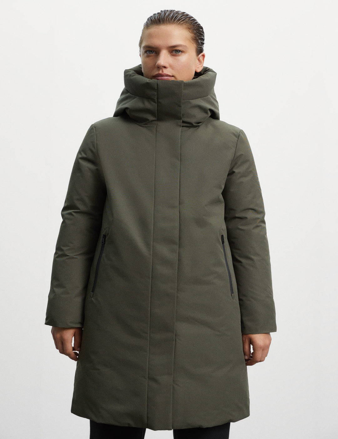 Abrigo Ecoalf Mujer Makalua Olive