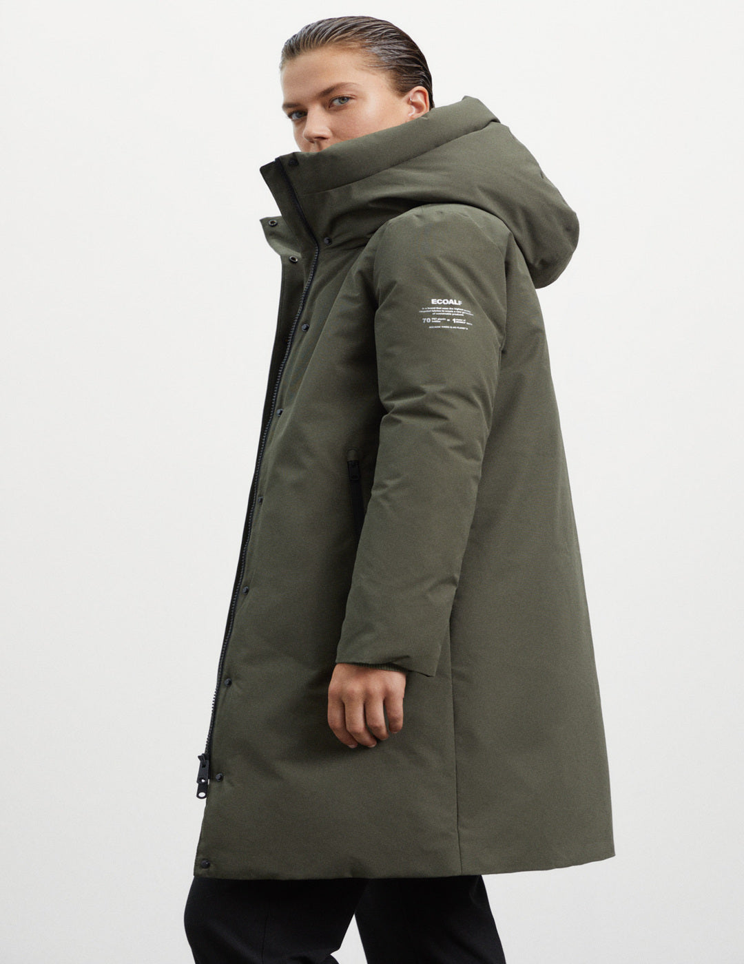 Abrigo Ecoalf Mujer Makalua Olive